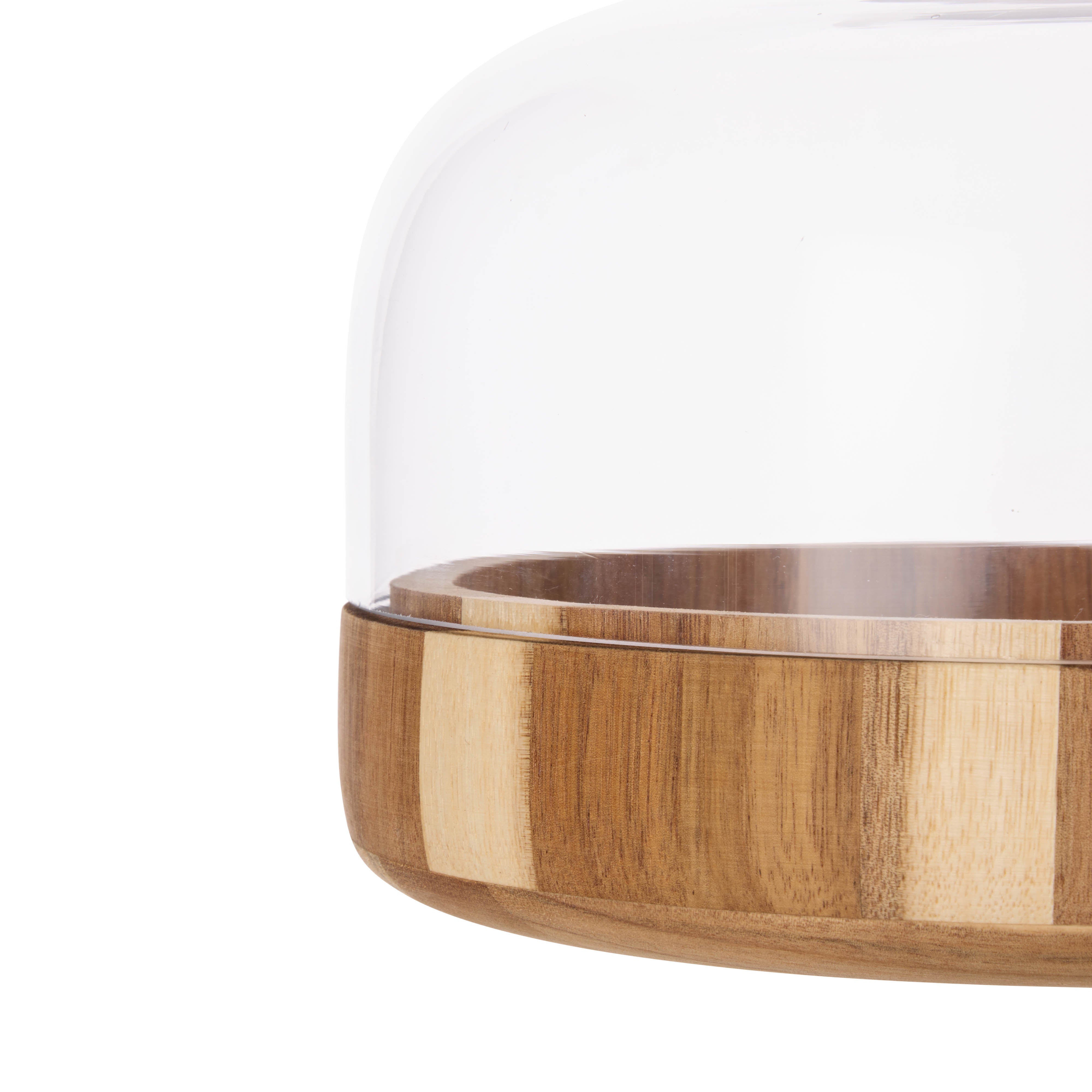 Davis & Waddell Theo Cheese Platter with Cloche Acacia