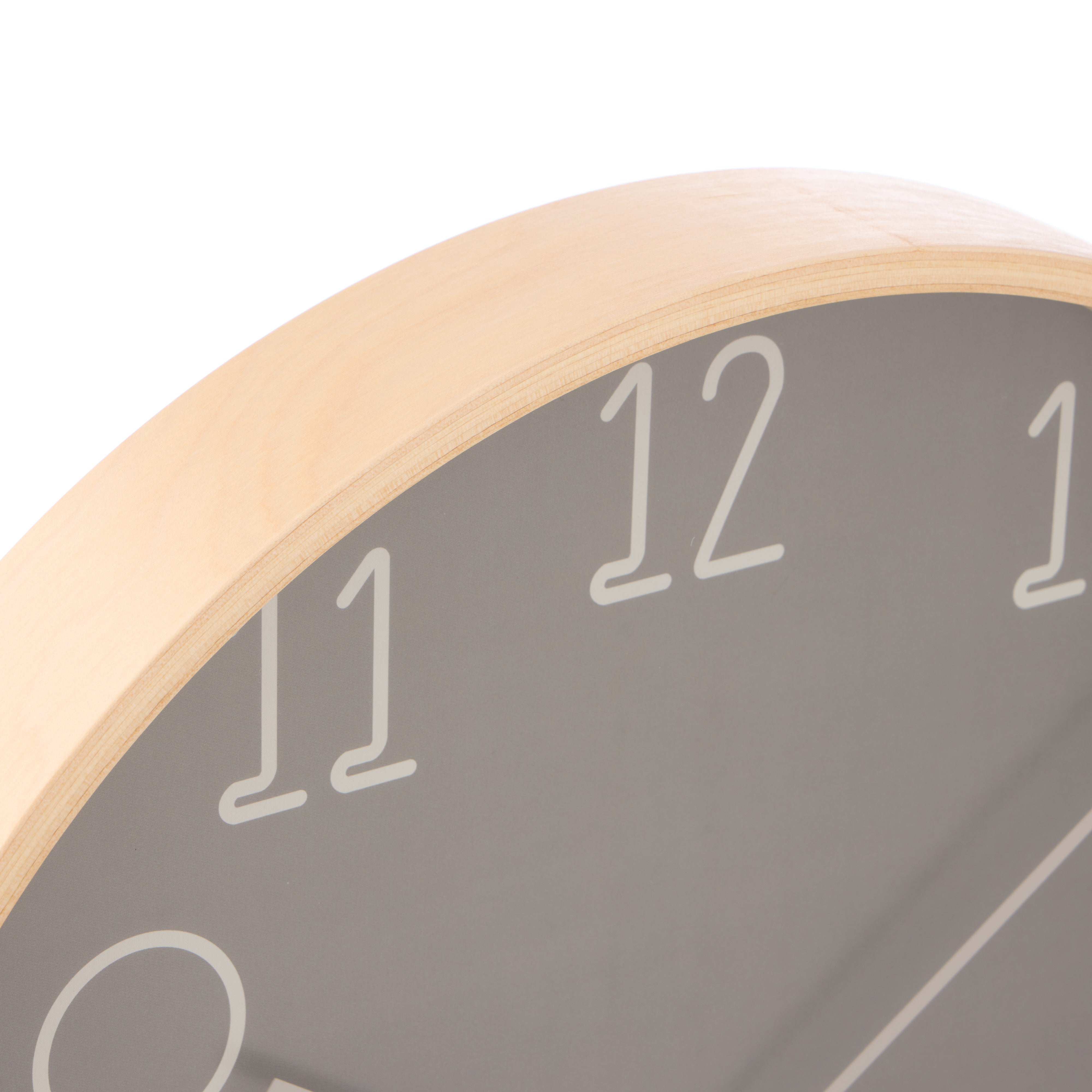 Karlsson Sencillo Wall Clock Dark Grey & Natural