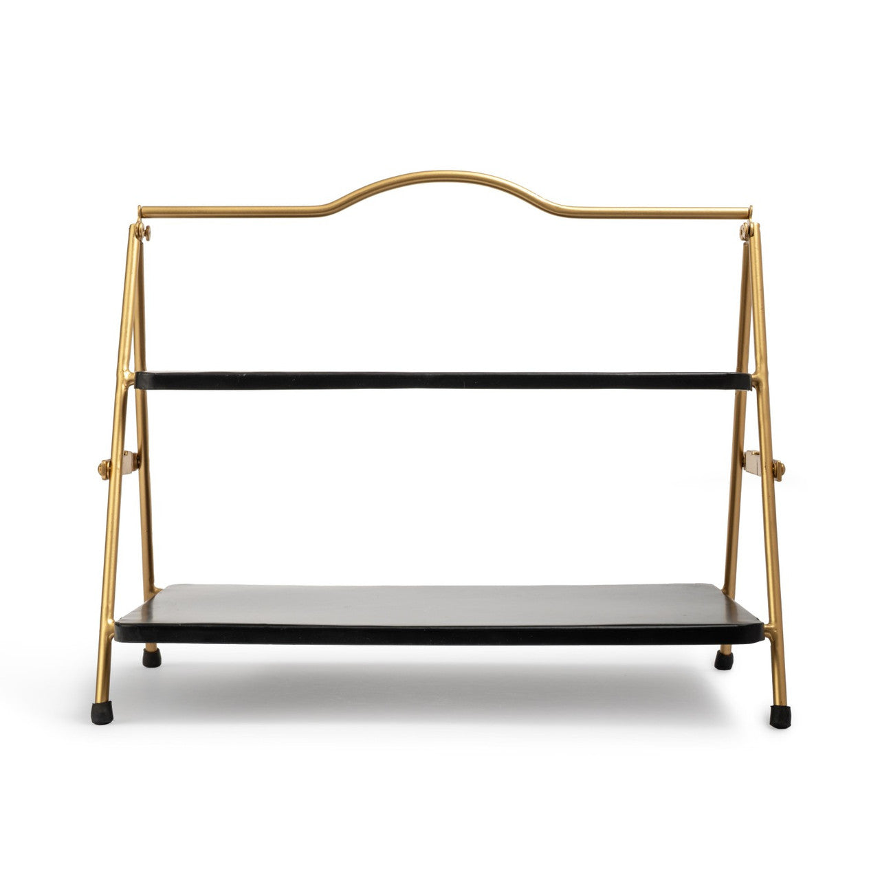Artesà Two Tier Gold & Black Metal Serving Stand