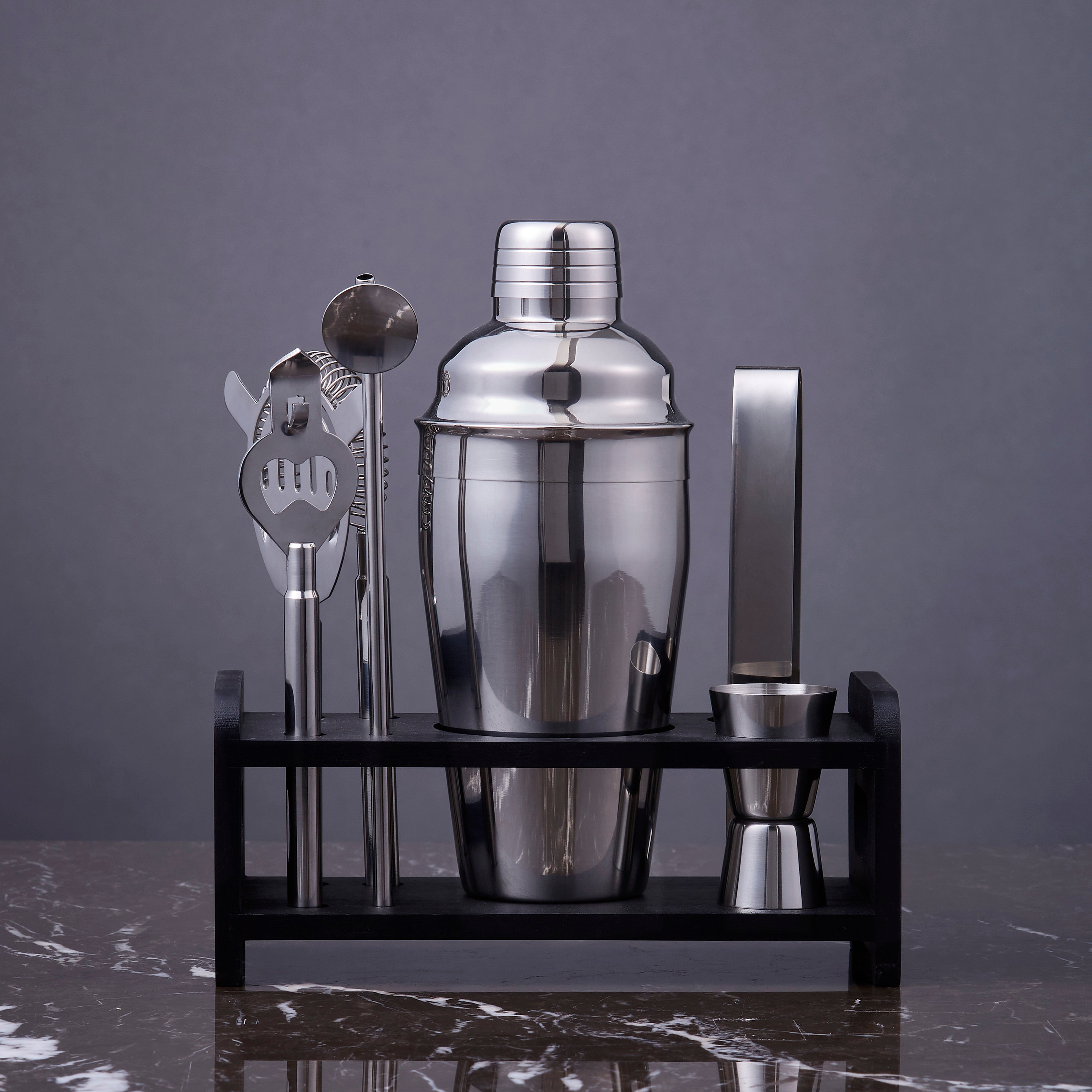 Davis & Waddell Fine Foods Bar Set with Stand 7 Piece Set