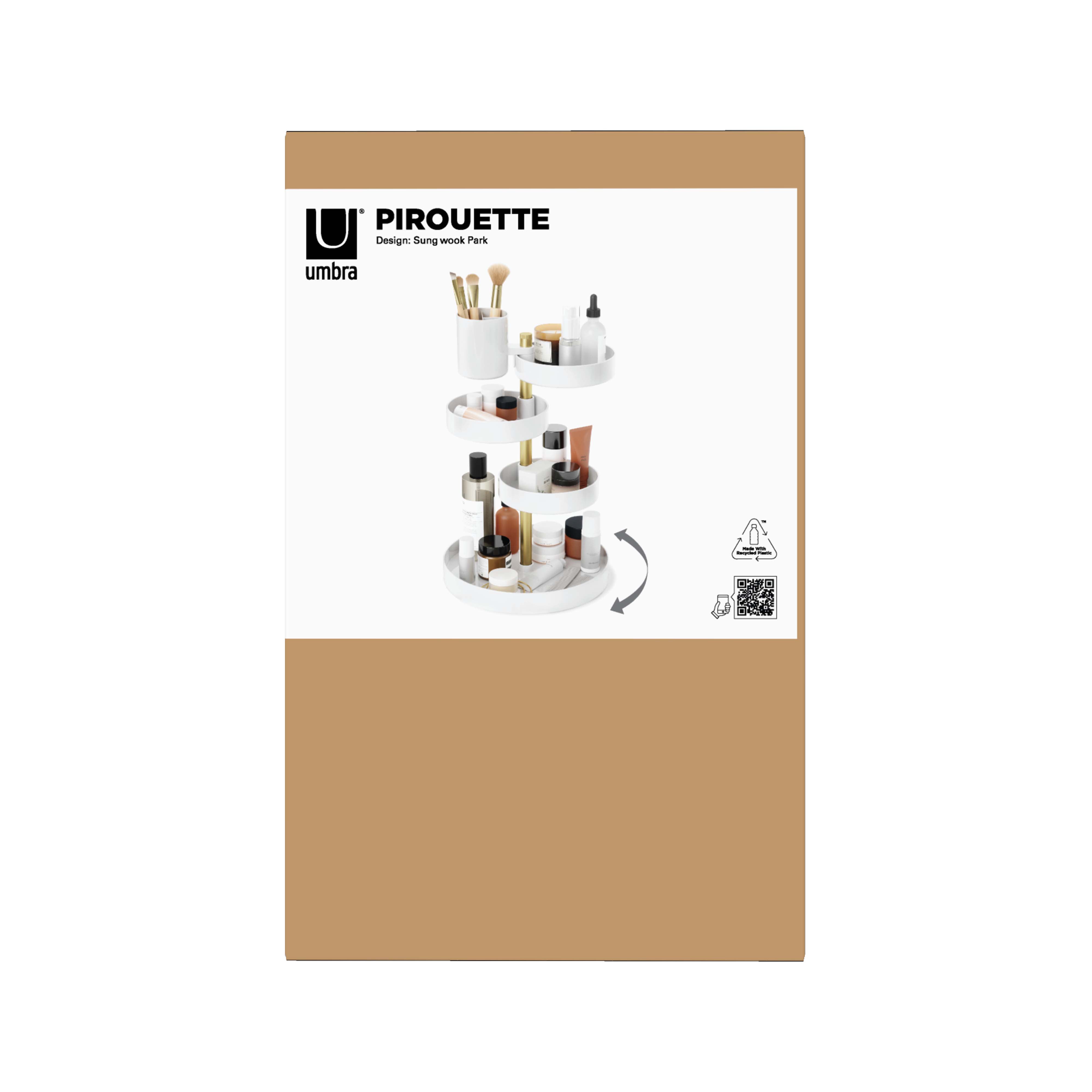 Umbra Pirouette Organizer White & Brass