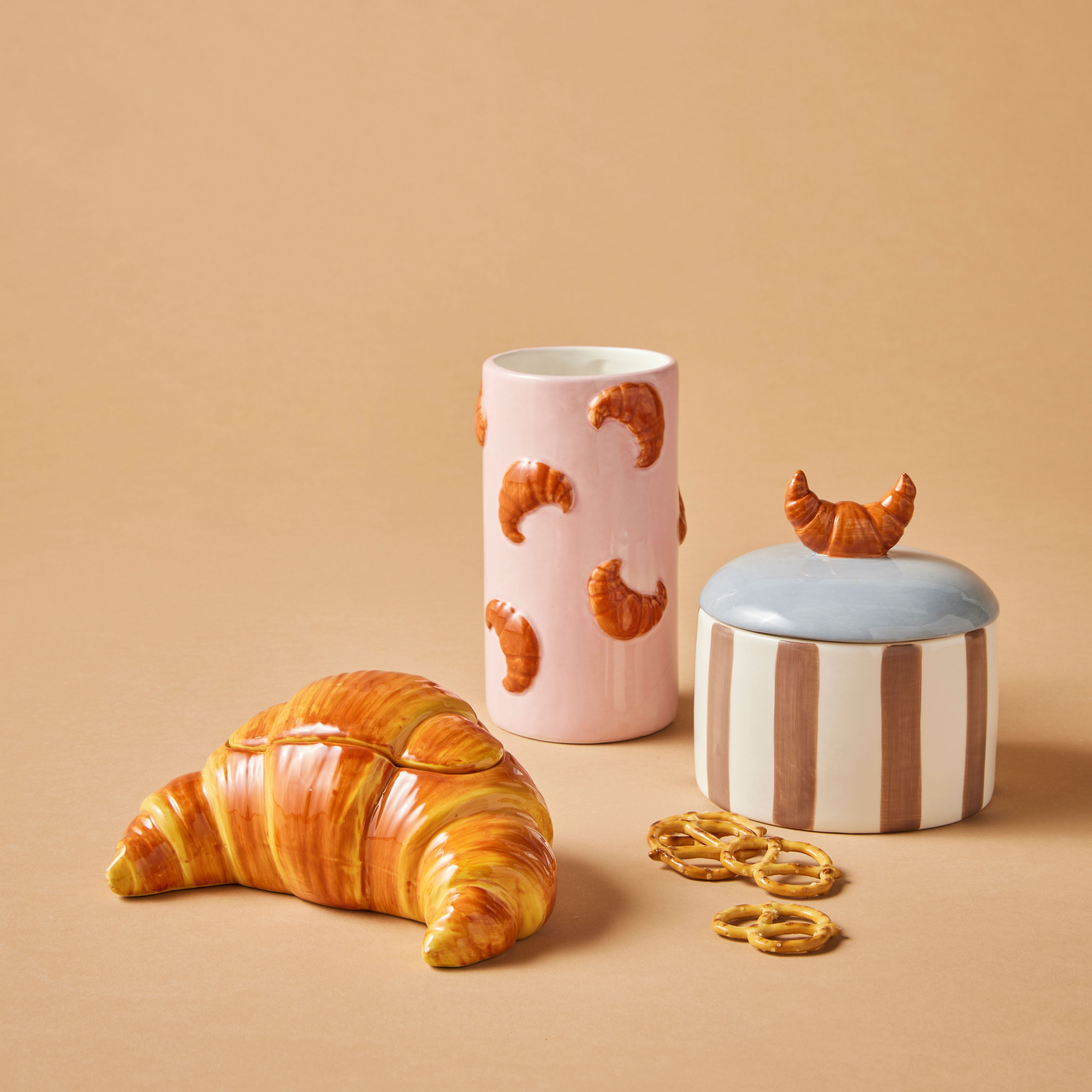 Emporium Colette Croissant Stripe Cannister Multi-Coloured