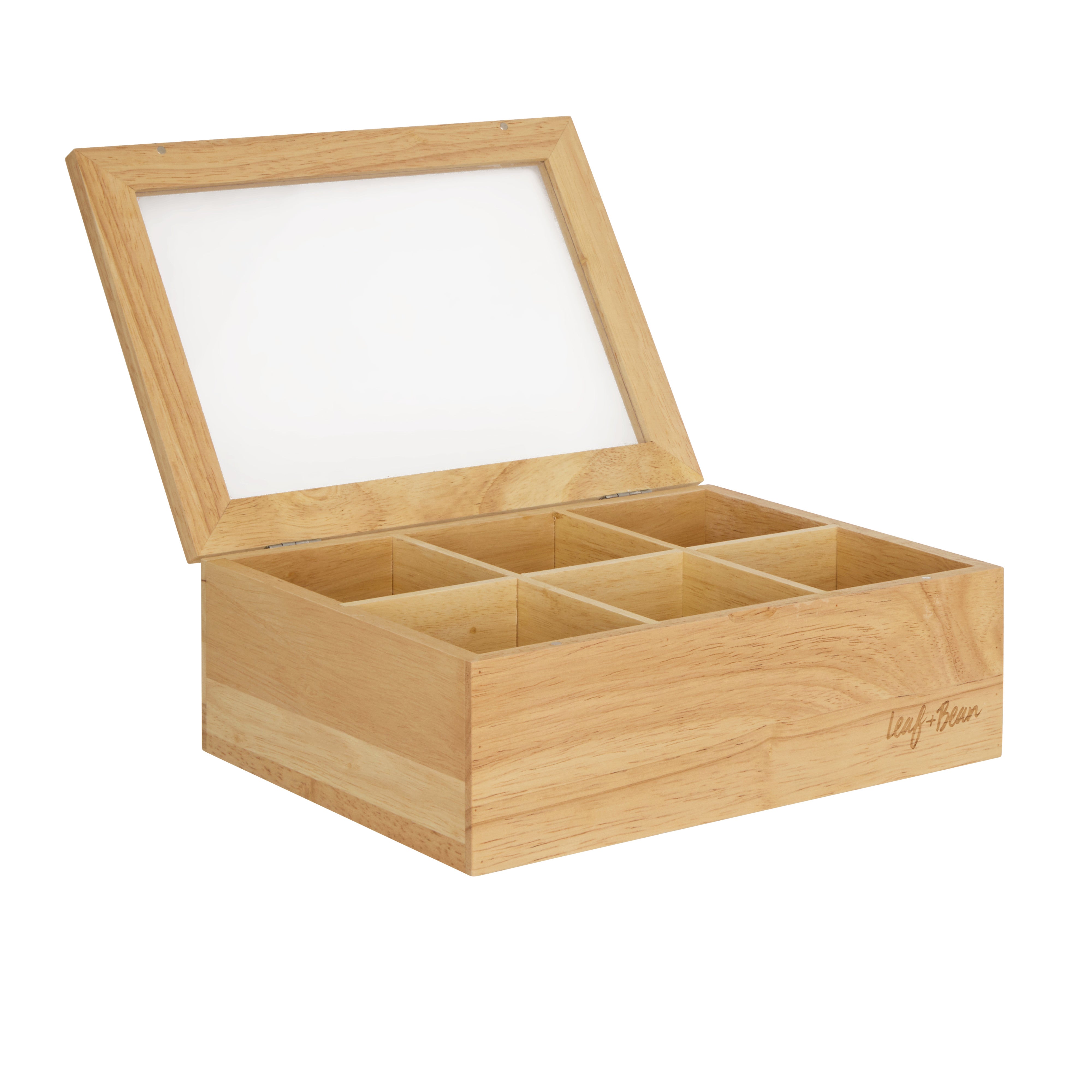 Leaf & Bean Timber Tea Box Large Natural