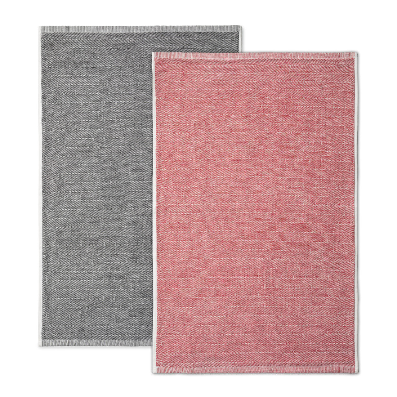 KitchenAid Tea Towel Set of 2 (Empire Red & Charcoal Grey)