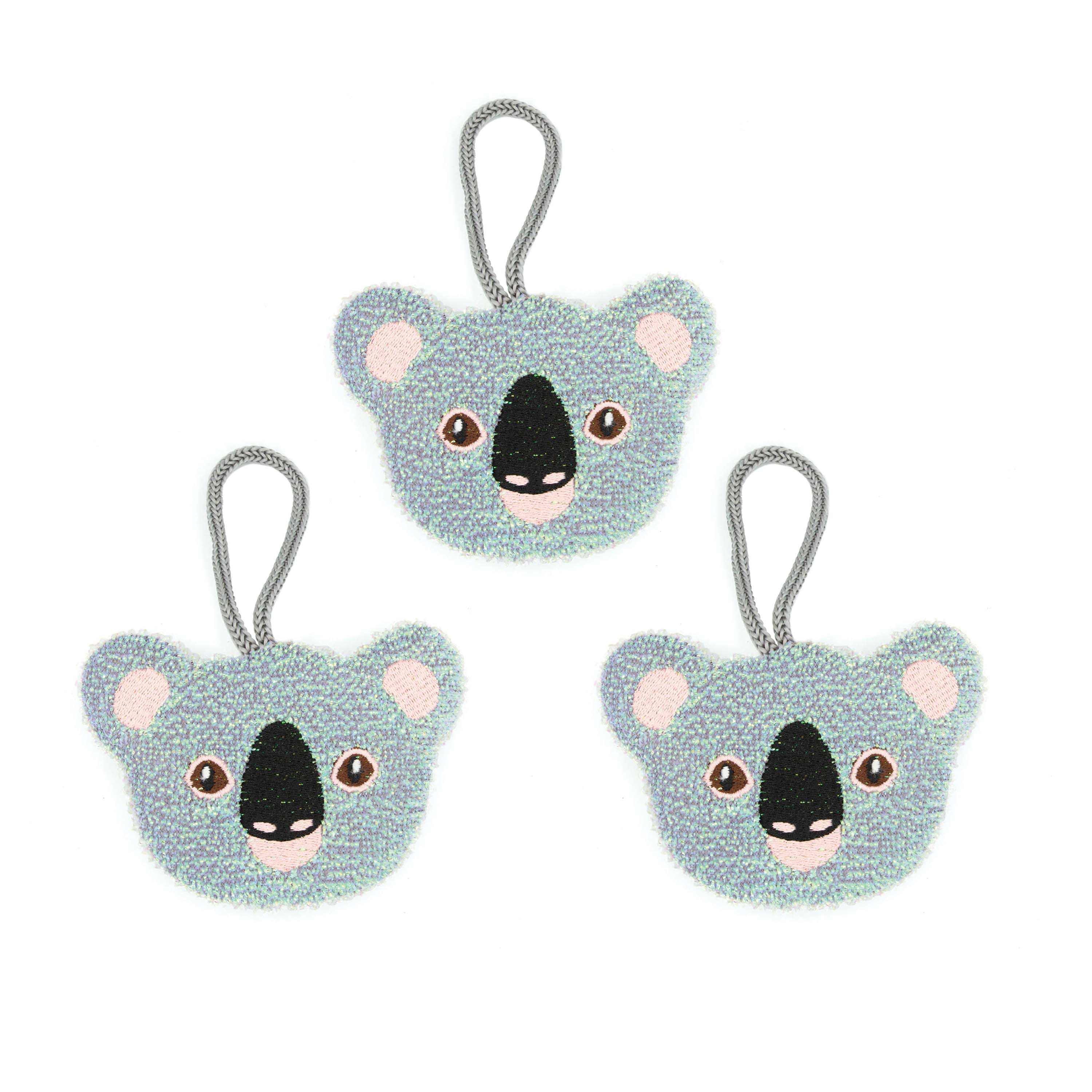 Kikkerland Koala Sponges 3 Piece Set Grey