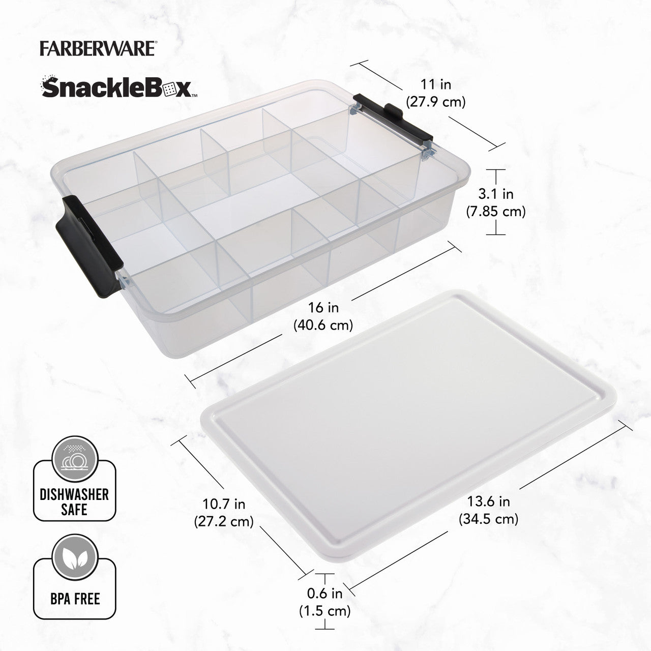 Farberware SnackleBox Polypropylene Board and Box, 30 x 40.5cm
