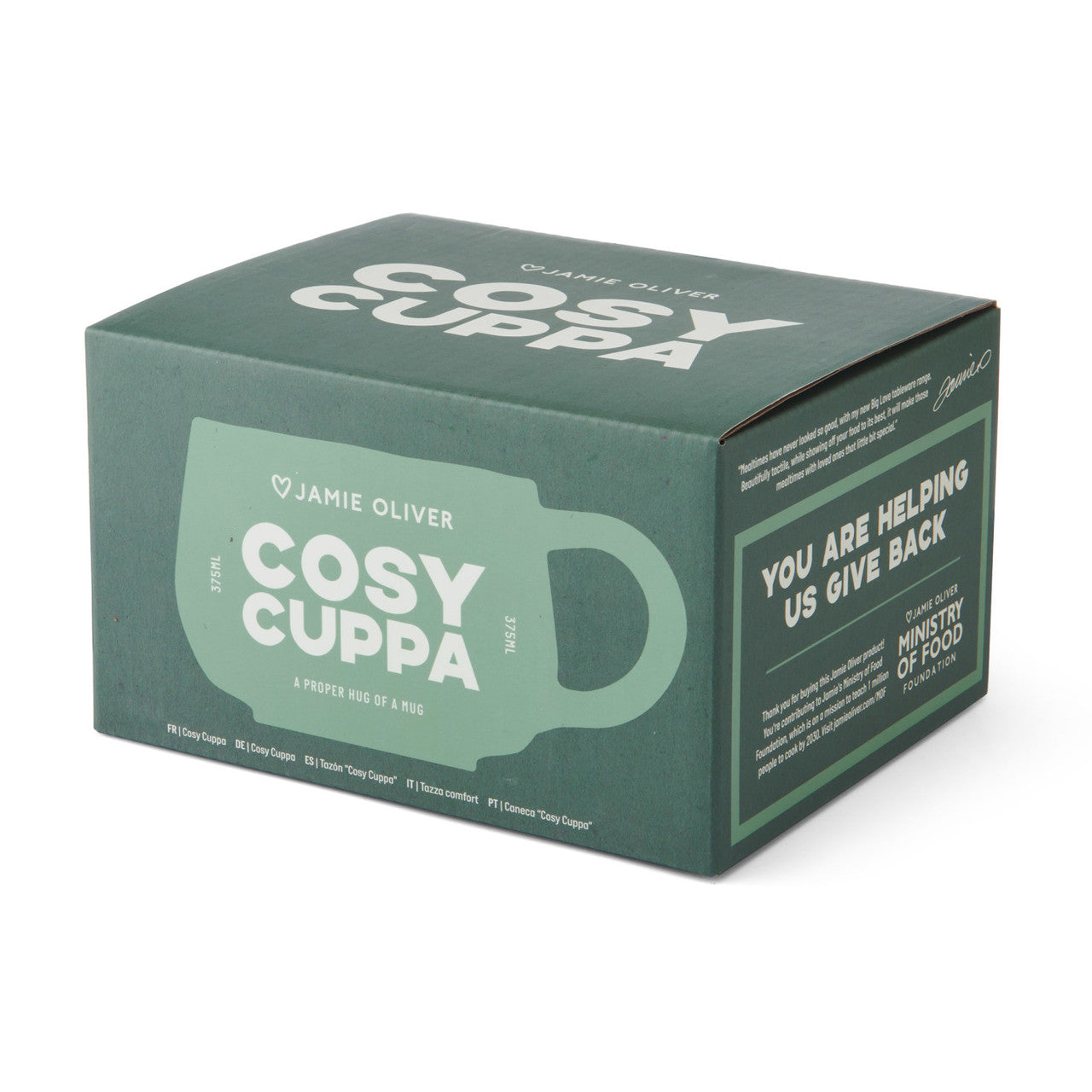 Jamie Oliver Big Love 375ml Cosy Cuppa Mug Green