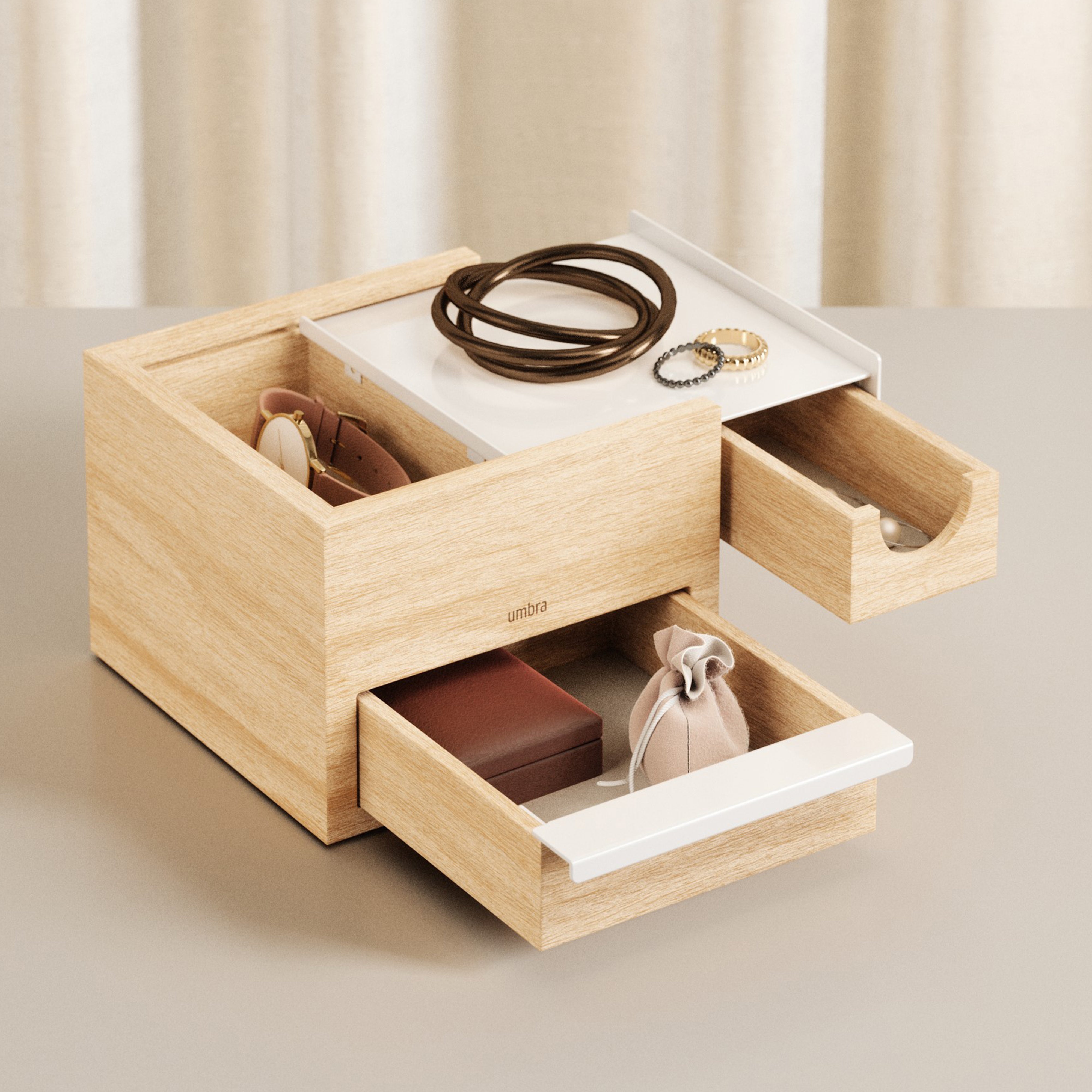 Umbra Stowit Mini Storage Box White & Natural