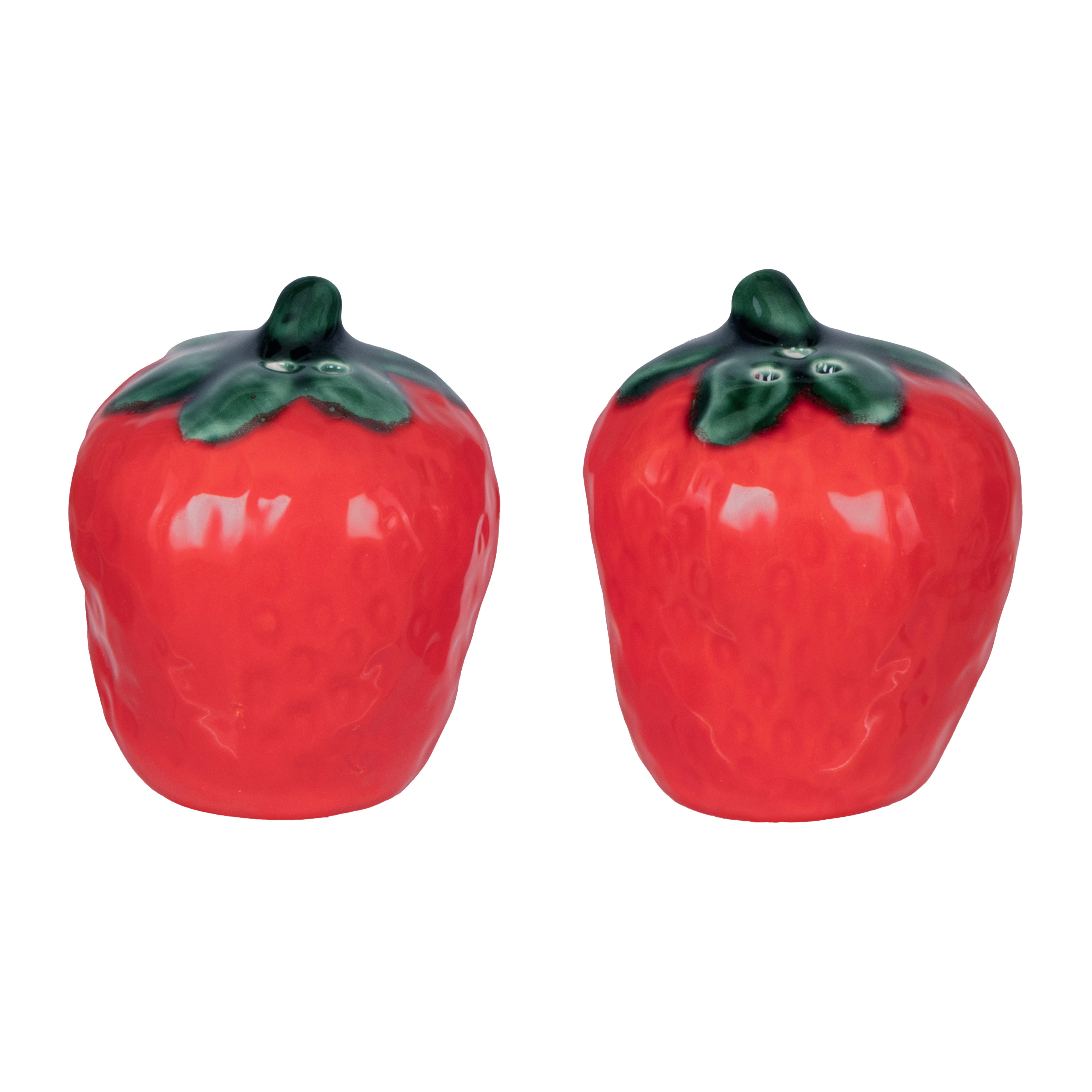 Emporium Strawberry Fields Salt and Pepper Shakers Red & Green