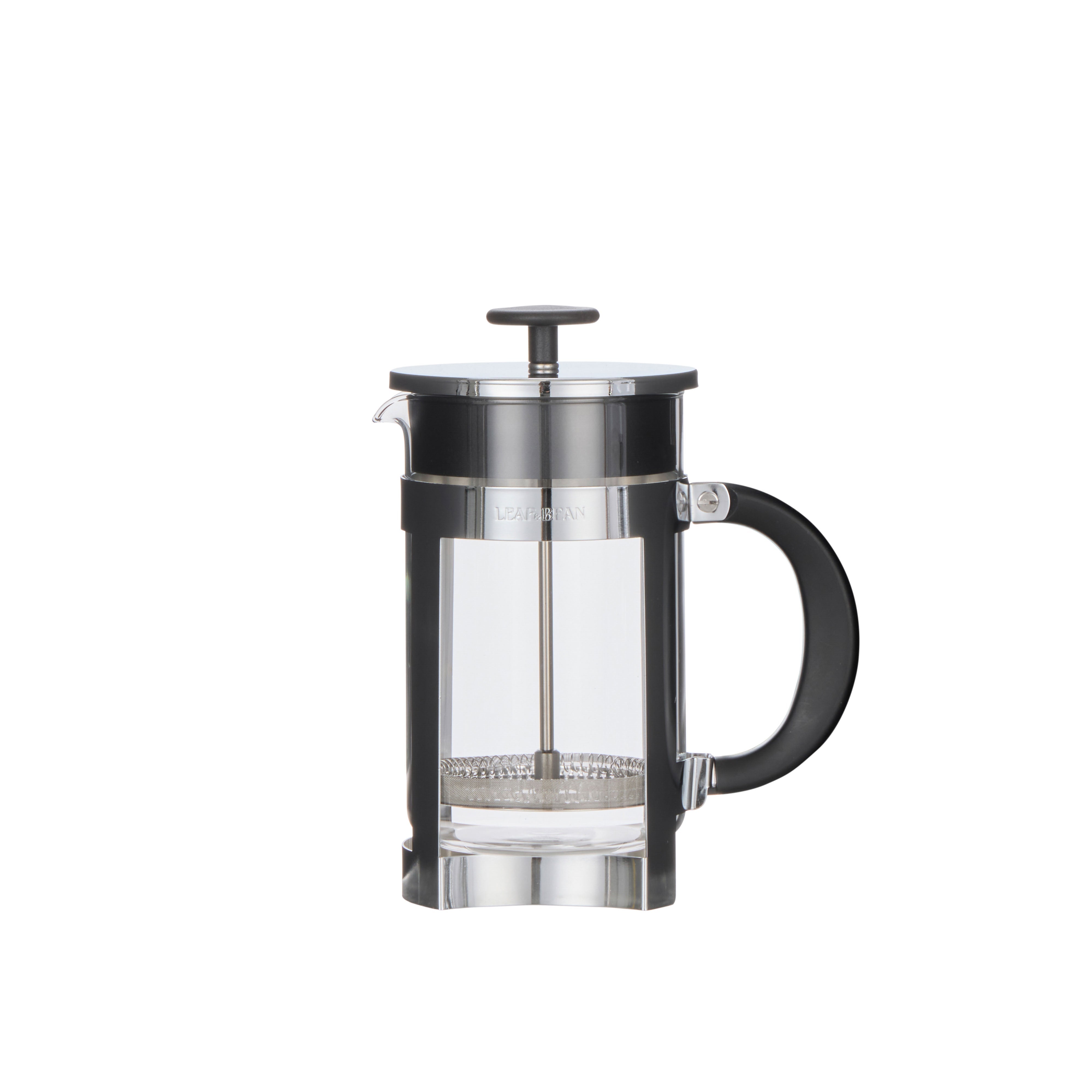 Leaf & Bean Glass Press Plunger 6 Cup (800ml) Clear & Stainless Steel