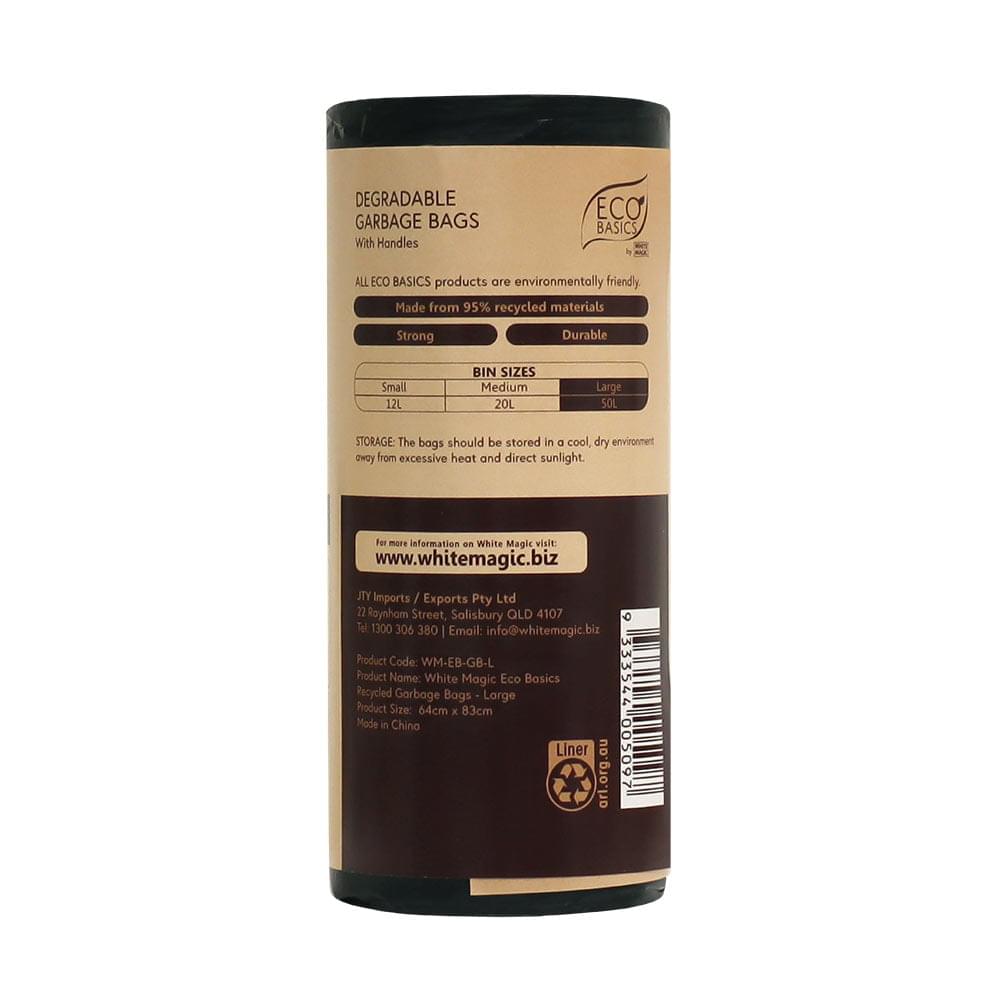 Eco Basics Recycled Garbage Bags, Medium, 20L, 35 Bags