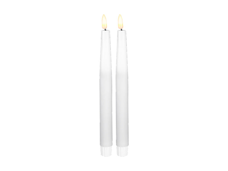 Maxwell & Williams Let's Get Lit LED Flameless Taper Wax Candle 24cm Natural Red 2 Piece