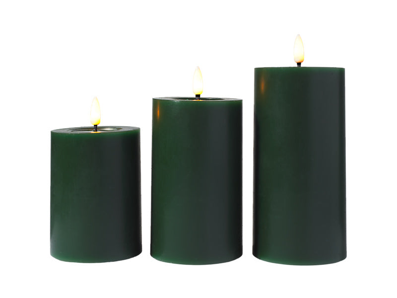 Maxwell & Williams Let's Get Lit LED Flameless Candle Pine Red 7.5cm 3 Piece