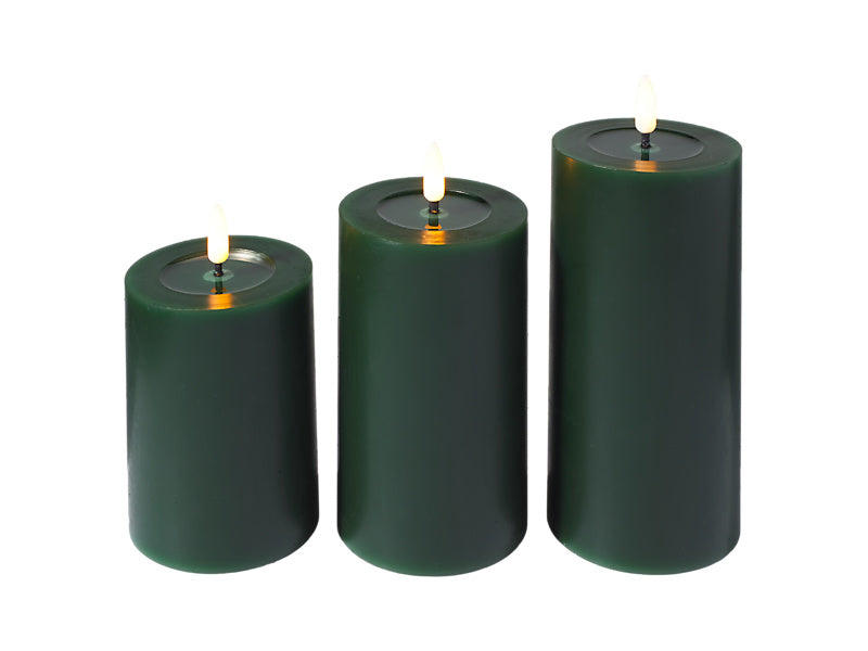 Maxwell & Williams Let's Get Lit LED Flameless Candle Pine Red 7.5cm 3 Piece