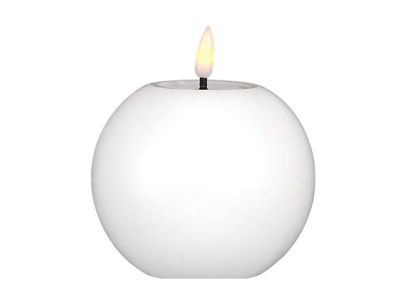 Maxwell & Williams Let's Get Lit LED Flameless Round Candle Natural White 10cm
