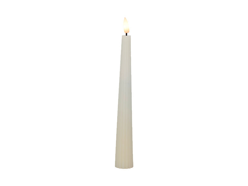 Maxwell & Williams Let's Get Lit Linea LED Taper Wax Candle Soy White 22cm 2 Piece