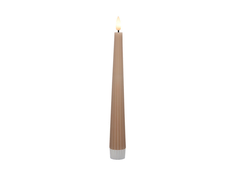 Maxwell & Williams Let's Get Lit Linea LED Taper Wax Candle Taupe 22cm 2 Piece