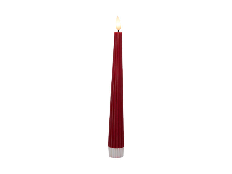 Maxwell & Williams Let's Get Lit Linea LED Taper Wax Candle Cherry Red 22cm 2 Piece