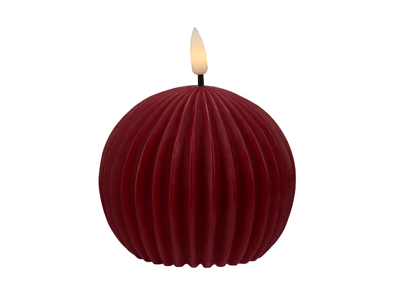 Maxwell & Williams Let's Get Lit Linea LED Round Wax Candle Cherry Red 10 x 9cm