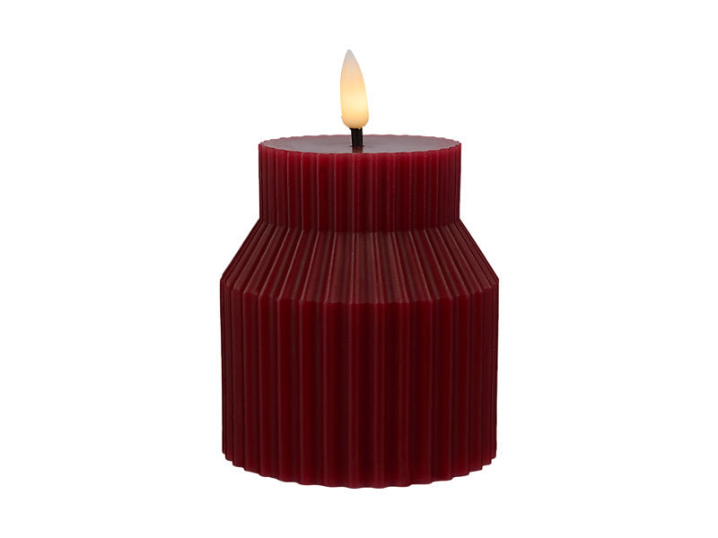 Maxwell & Williams Let's Get Lit Linea LED Sculptural Wax Candle Cherry Red 7.5 x 18.5cm