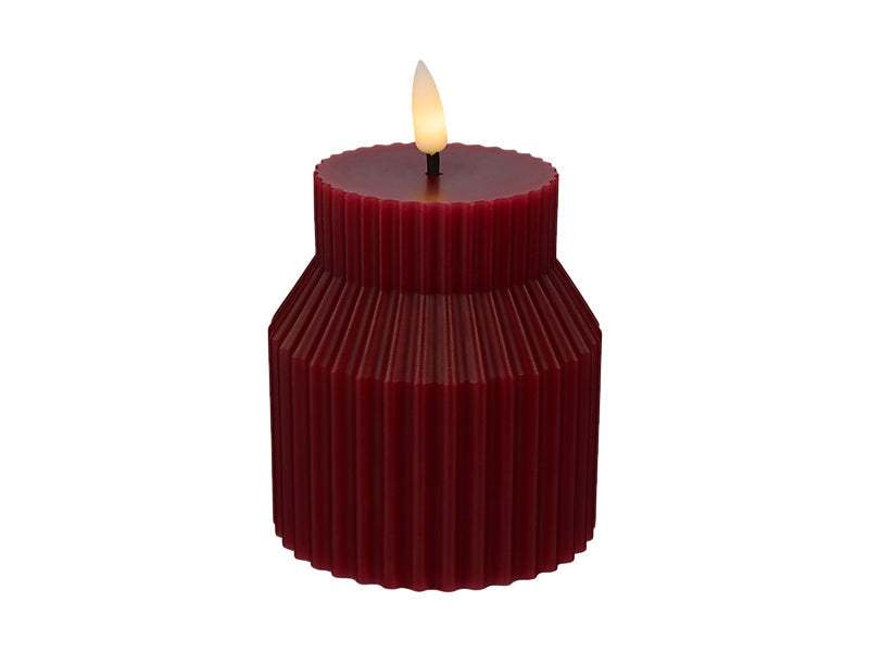 Maxwell & Williams Let's Get Lit Linea LED Sculptural Wax Candle Cherry Red 6.5 x 22cm