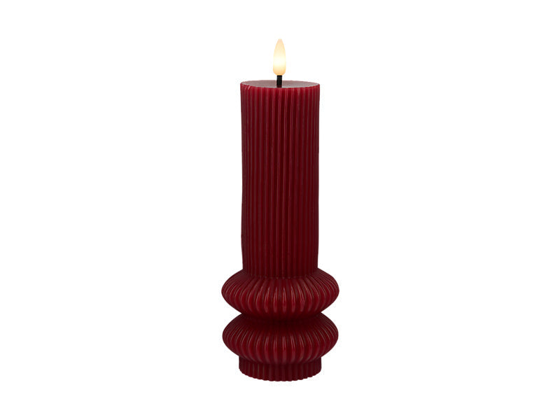 Maxwell & Williams Let's Get Lit Linea LED Sculptural Wax Candle Cherry Red 8.5 x 10cm