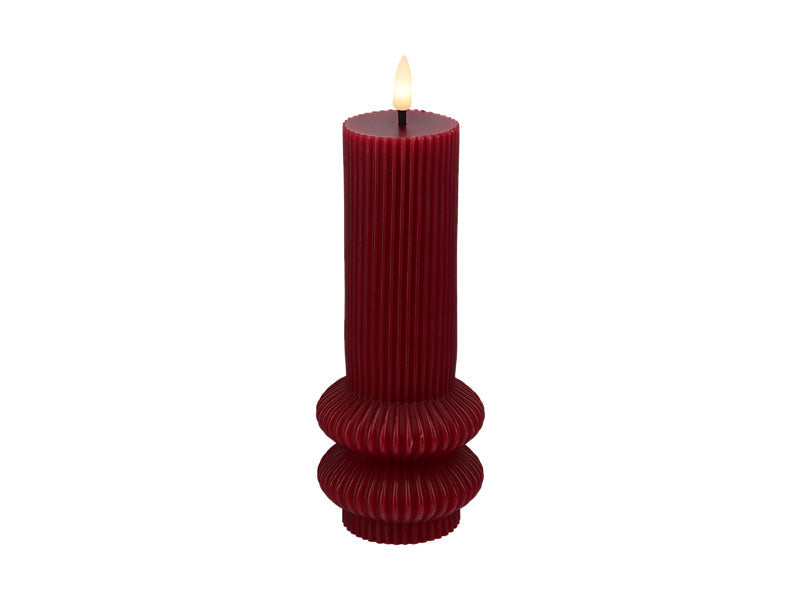 Maxwell & Williams Let's Get Lit Linea LED Sculptural Wax Candle Cherry Red 8.5 x 10cm
