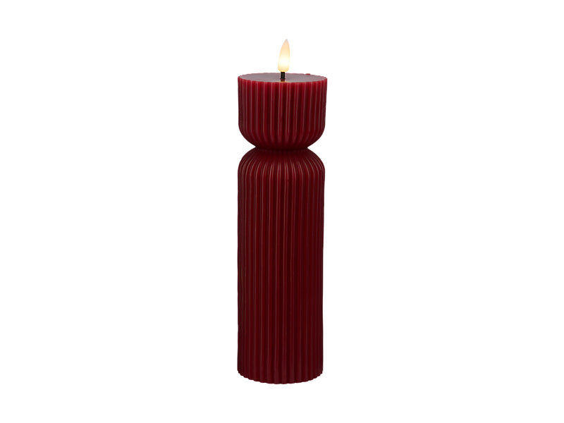 Maxwell & Williams Let's Get Lit Linea LED Sculptural Wax Candle Cherry Red 6.5 x 22cm