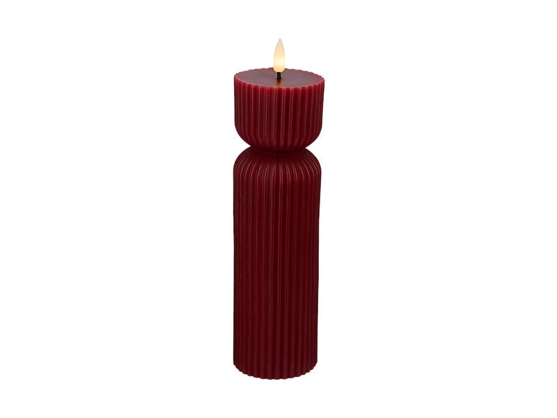 Maxwell & Williams Let's Get Lit Linea LED Sculptural Wax Candle Cherry Red 8.5 x 10cm
