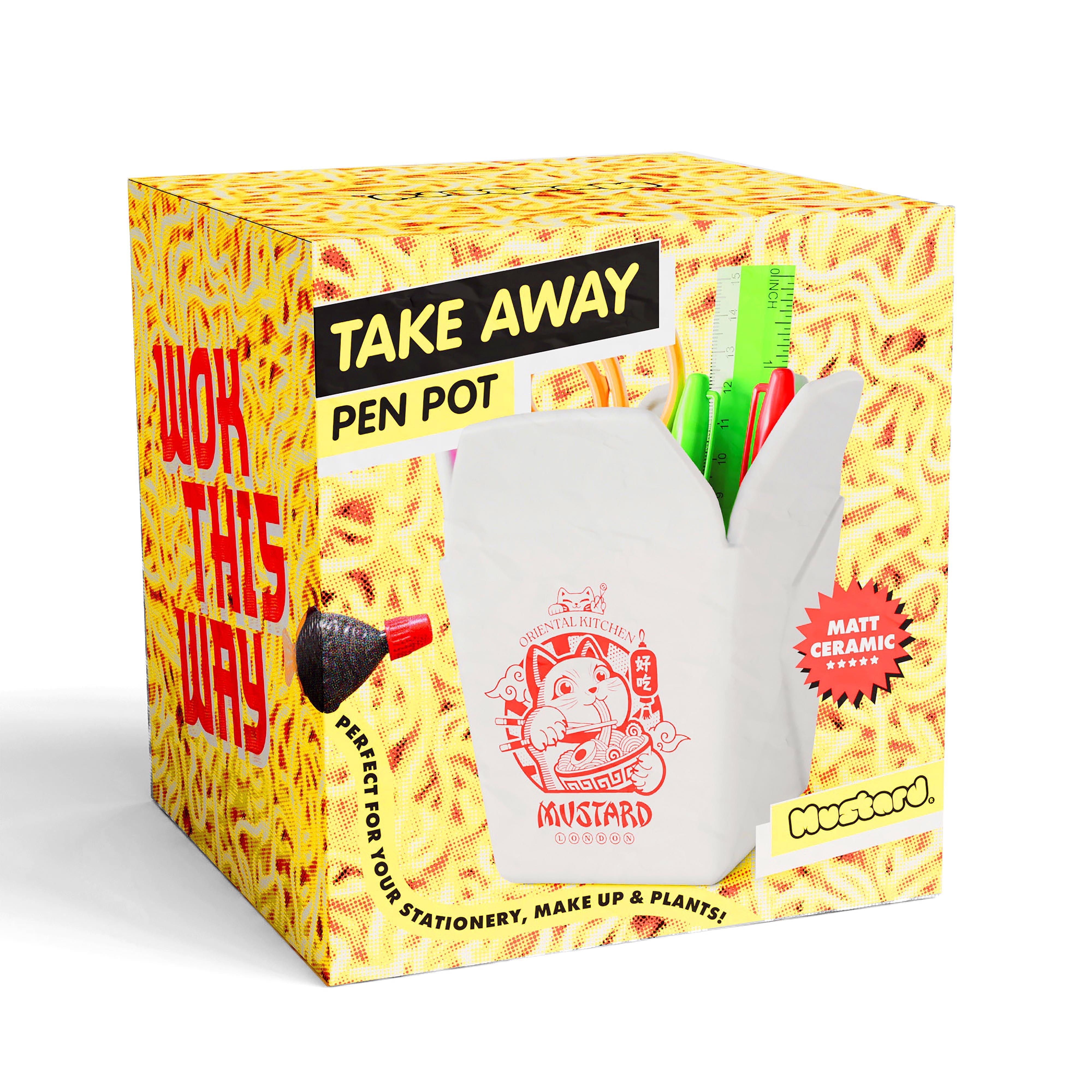 Mustard Takeaway Pen Pot