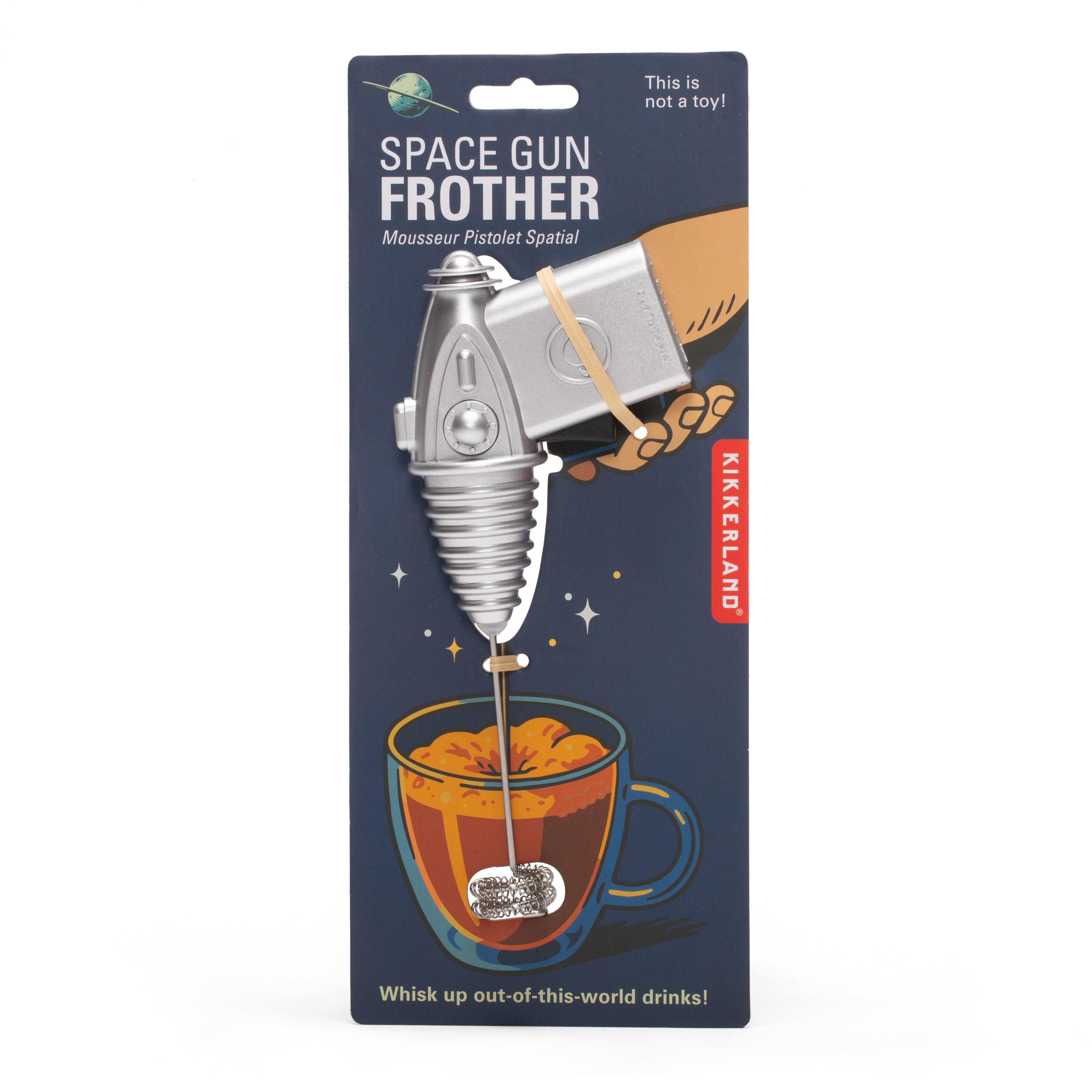 Kikkerland Space Gun Frother Silver