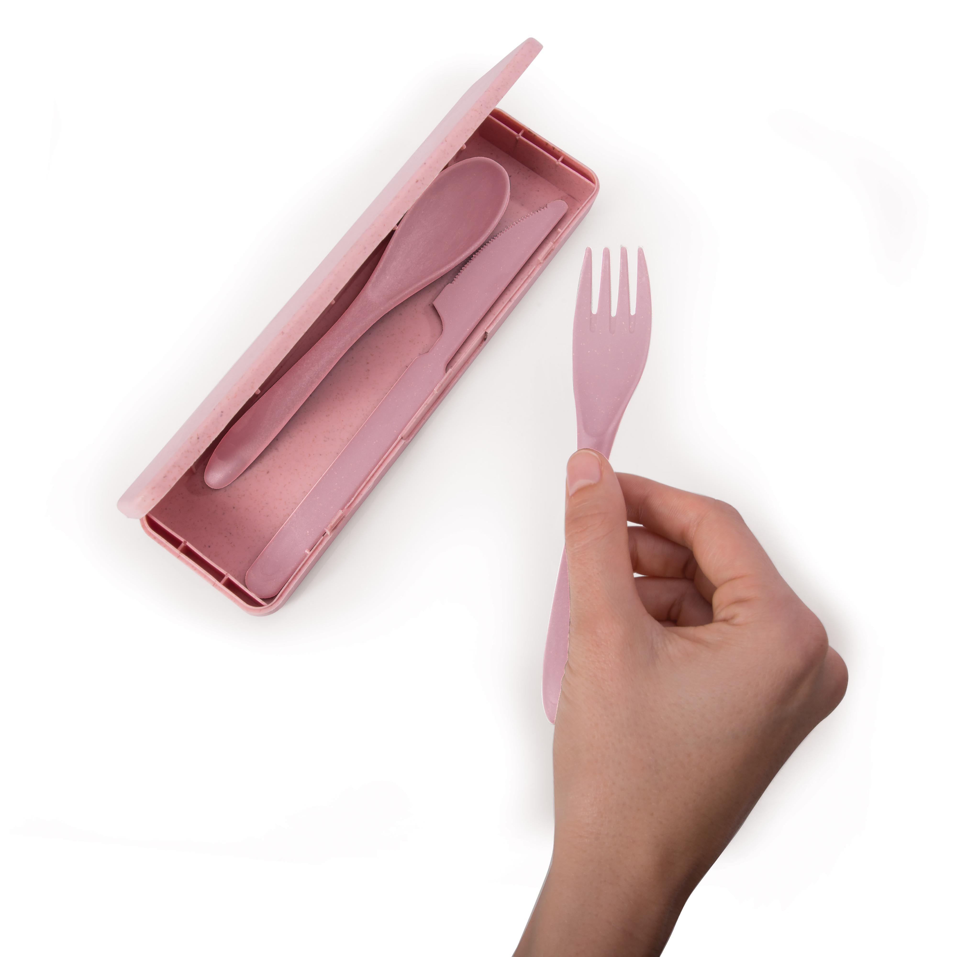 isGift Wheat Straw Travel Cutlery Set