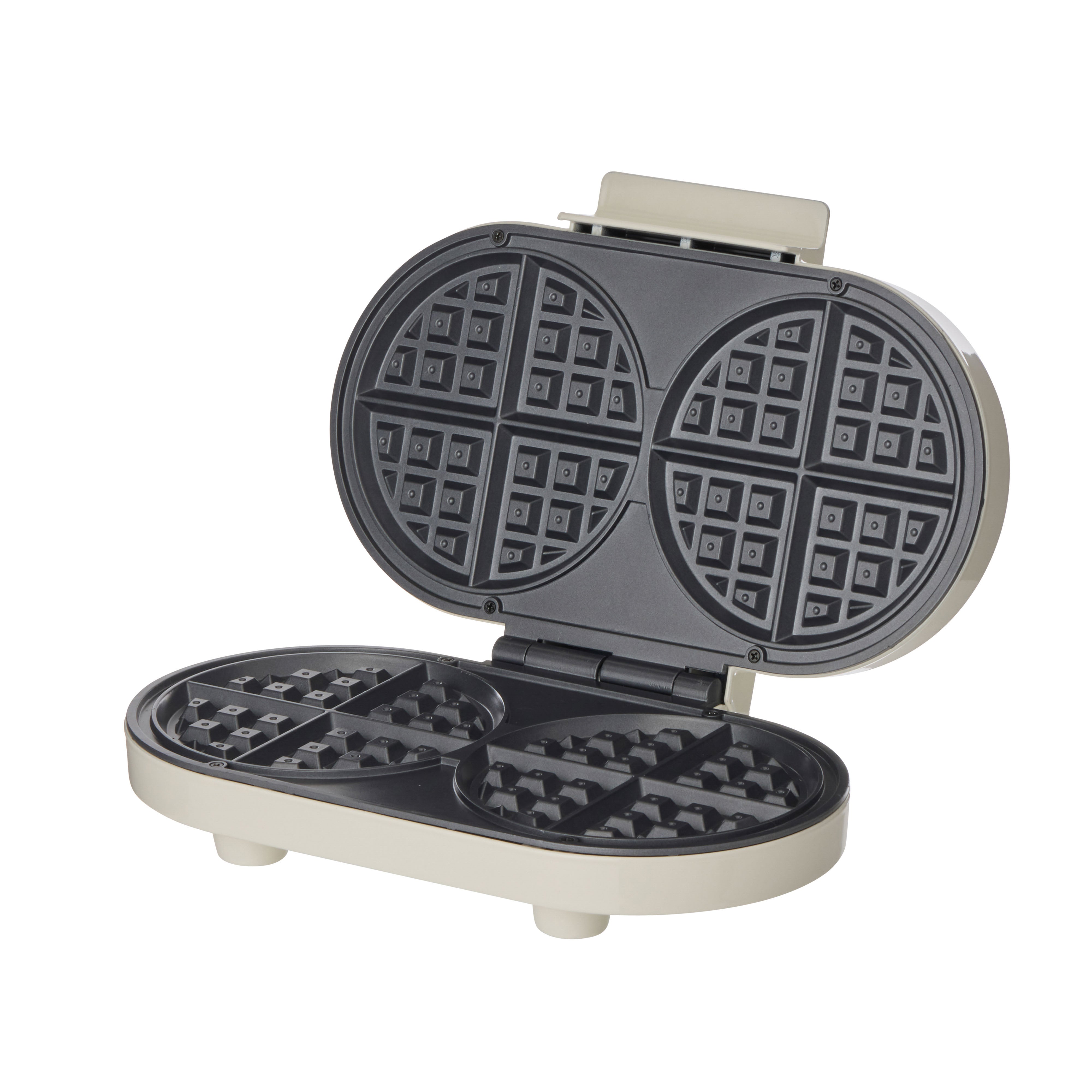 Davis & Waddell Electric Double Belgian Waffle Maker Cream