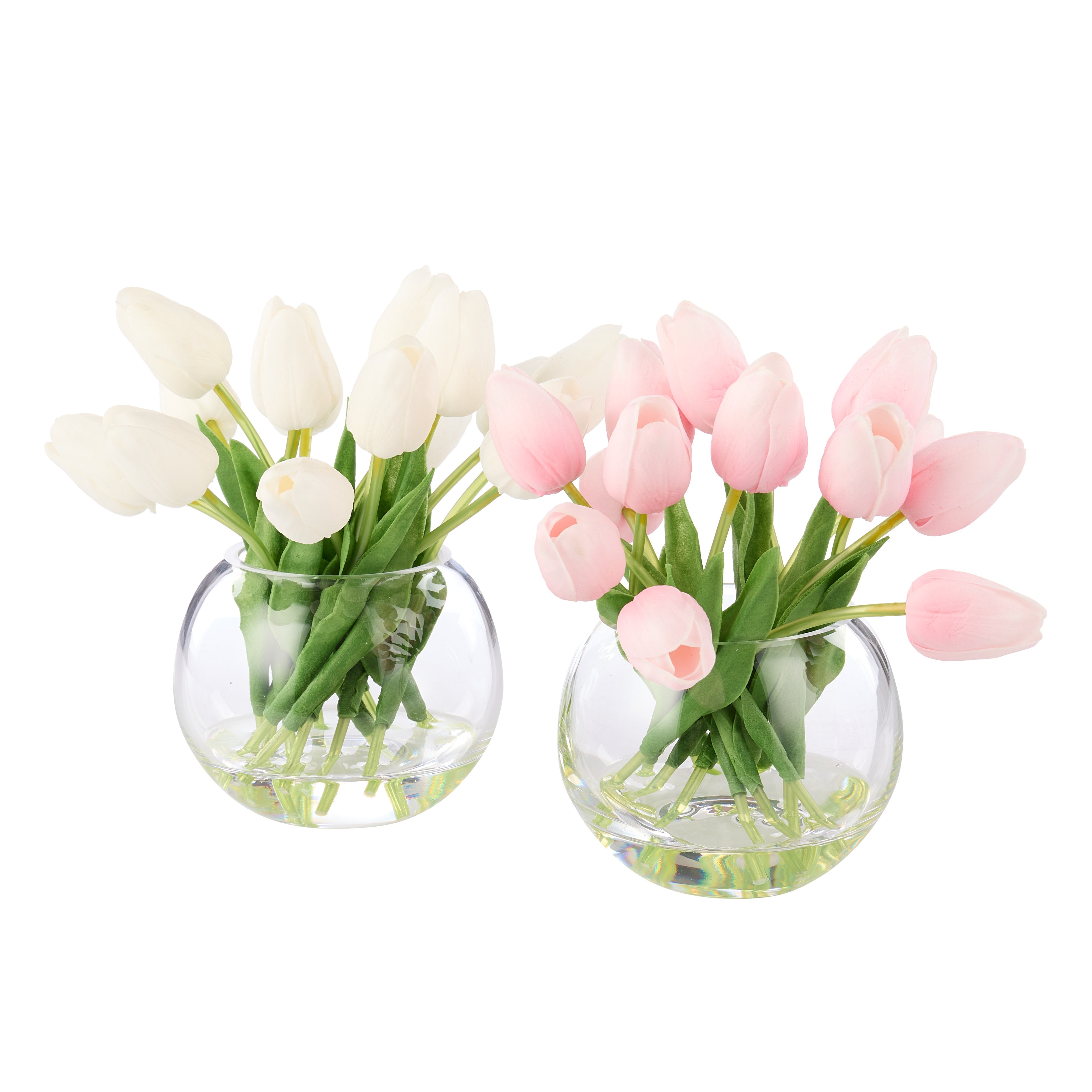Rogue Tulip Bunch - Sphere Vase Pink