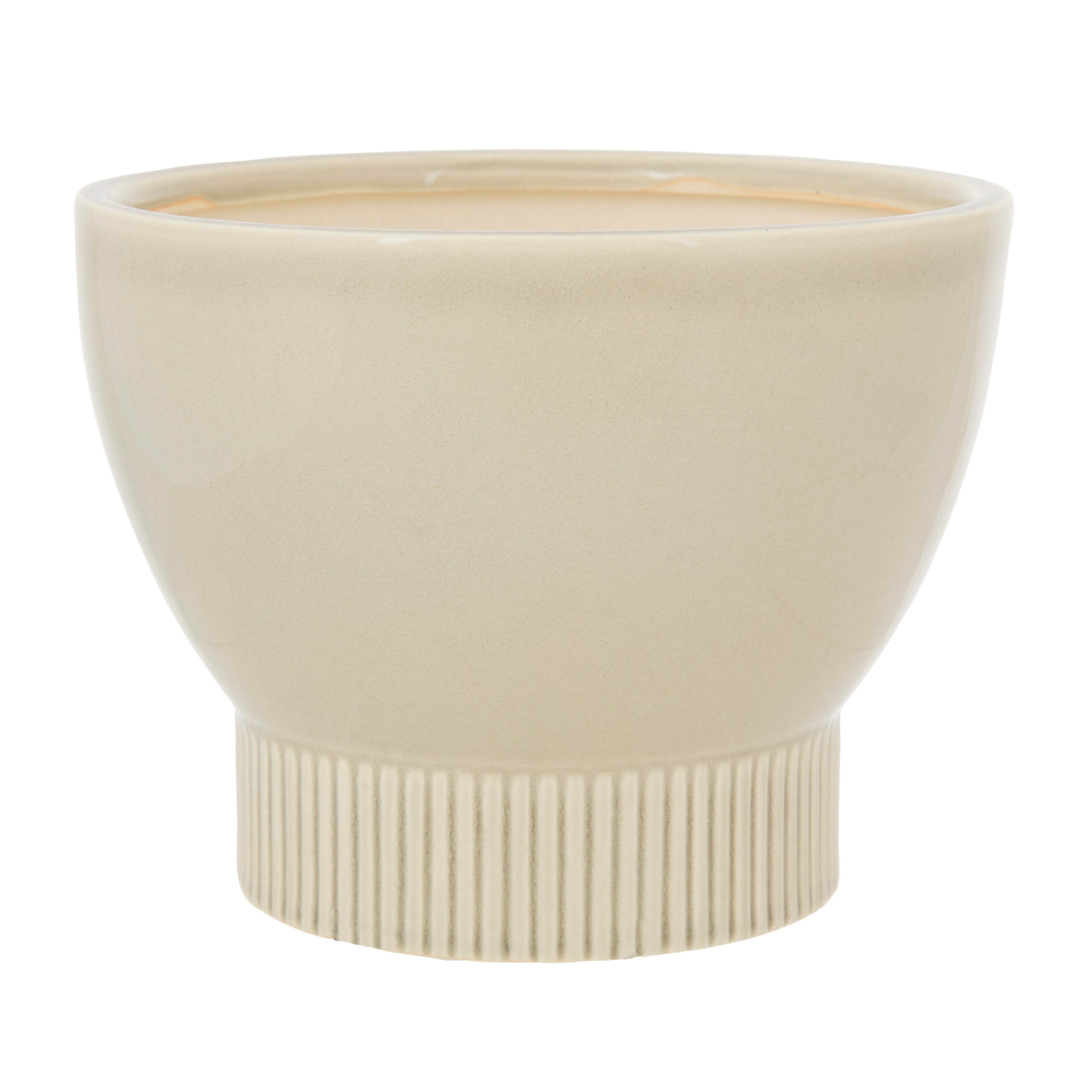 Rogue Rouen Bowl Planter Large Beige