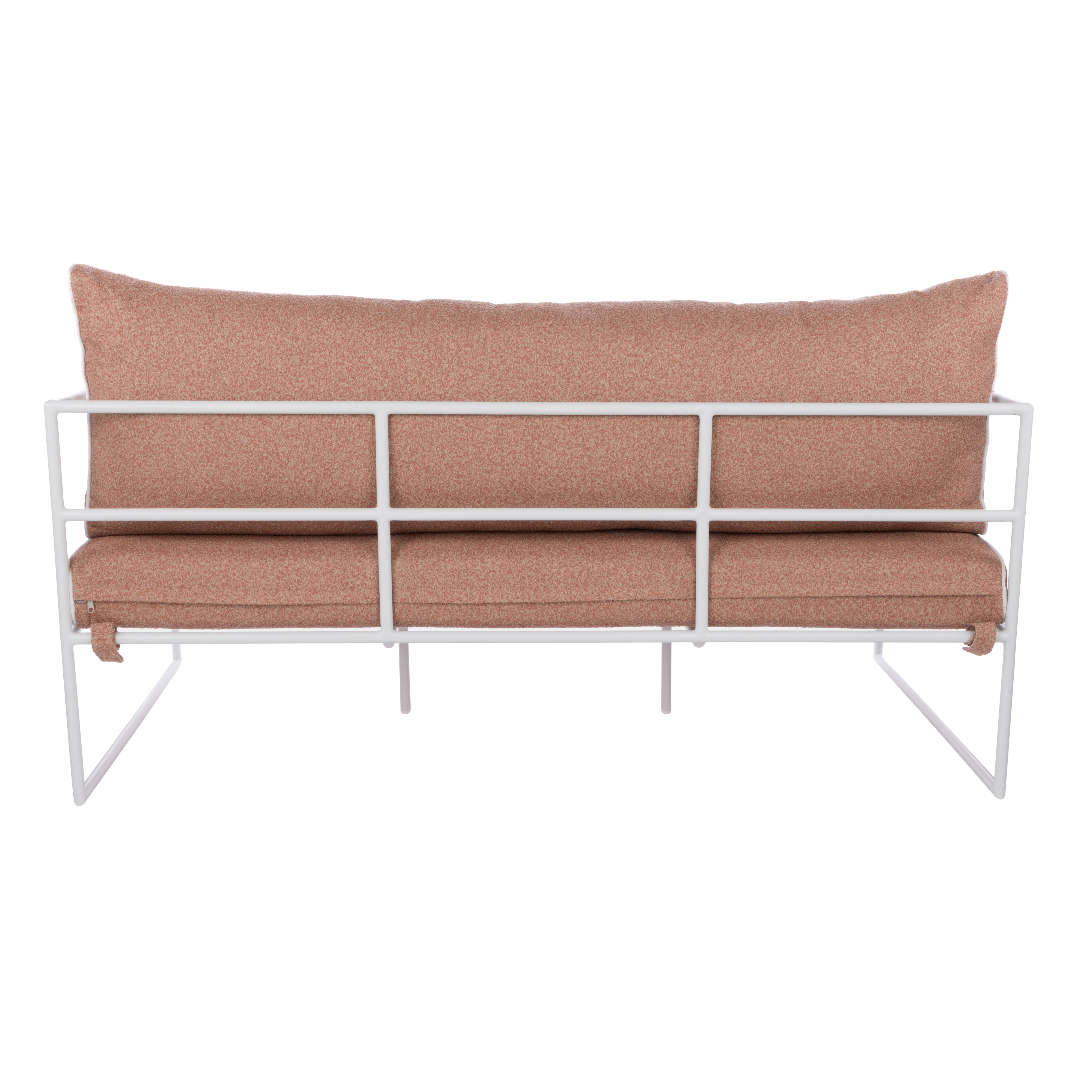 Amalfi Reeve Outdoor 2 Seater Sofa Pink & White