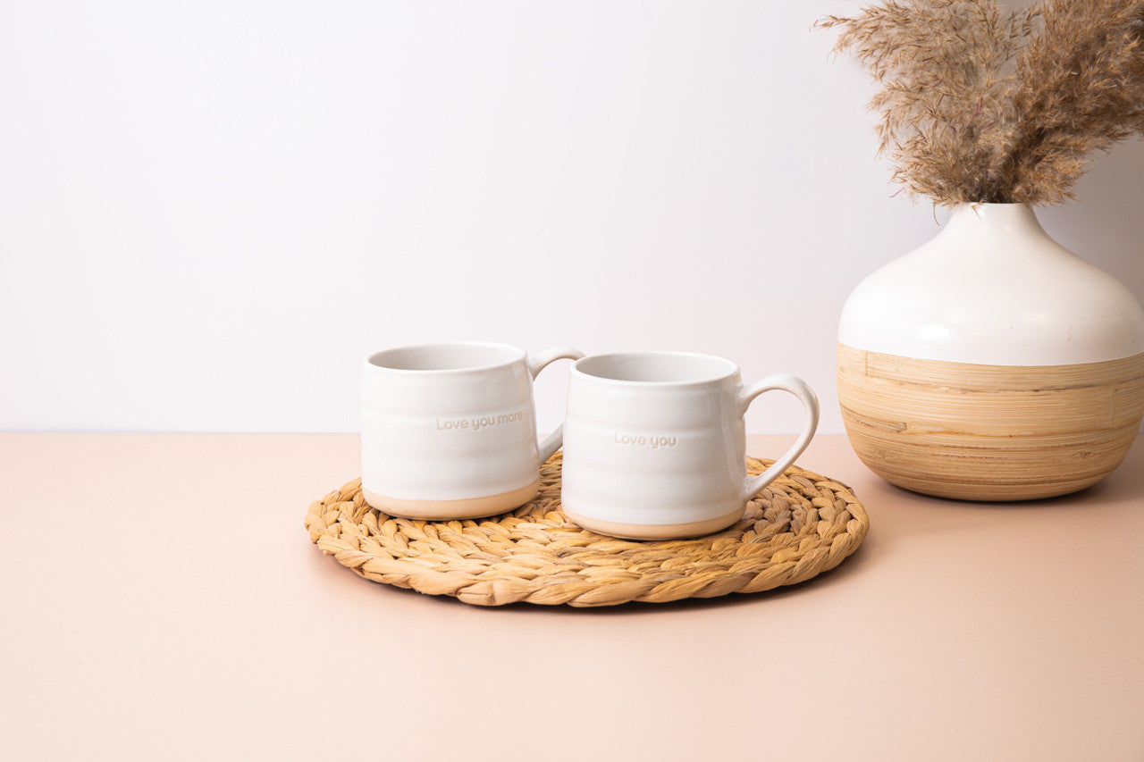 Mikasa Stoneware Cosy Mug Set 2 Piece 380ml (I Love You)