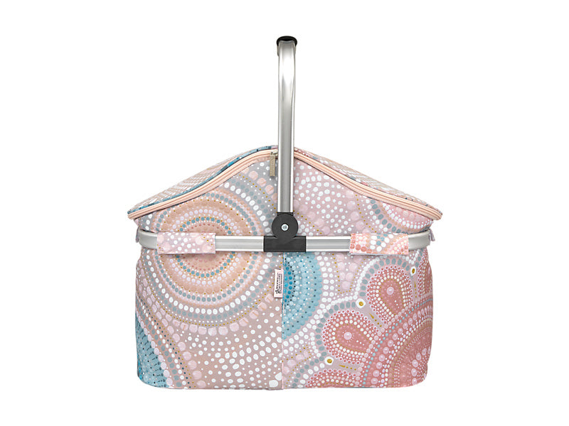 Maxwell & Williams Lou Martin Uplift Insulated Picnic Carry Basket Pink 40L