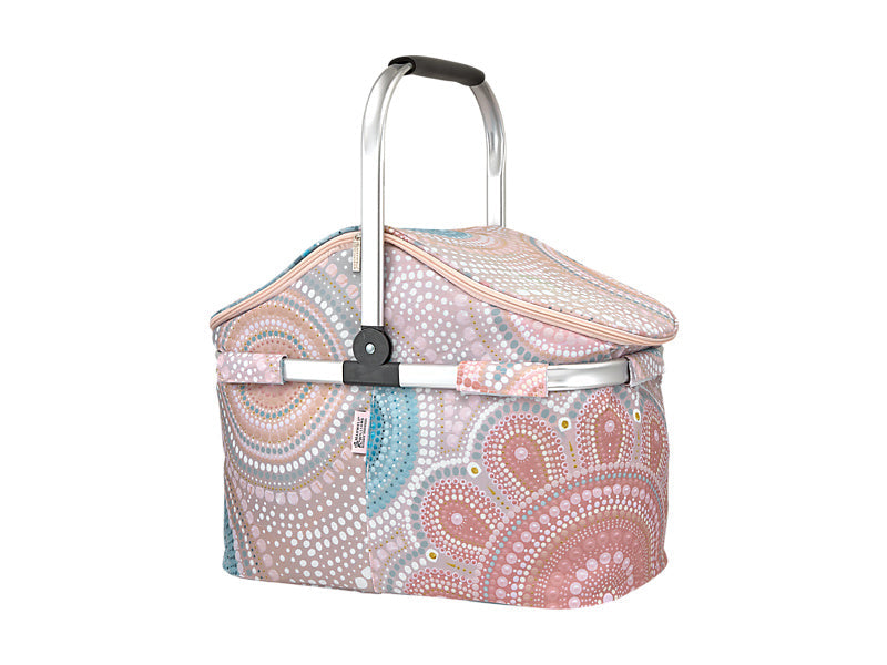 Maxwell & Williams Lou Martin Uplift Insulated Picnic Carry Basket Pink 40L