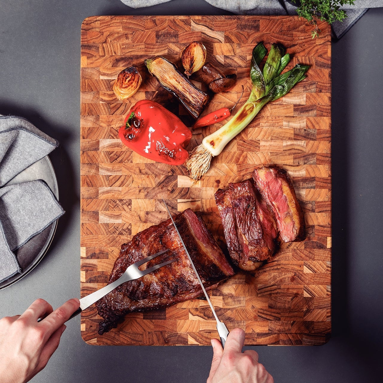 Tramontina End Grain Butcher Block 50cm x 38cm x 4cm