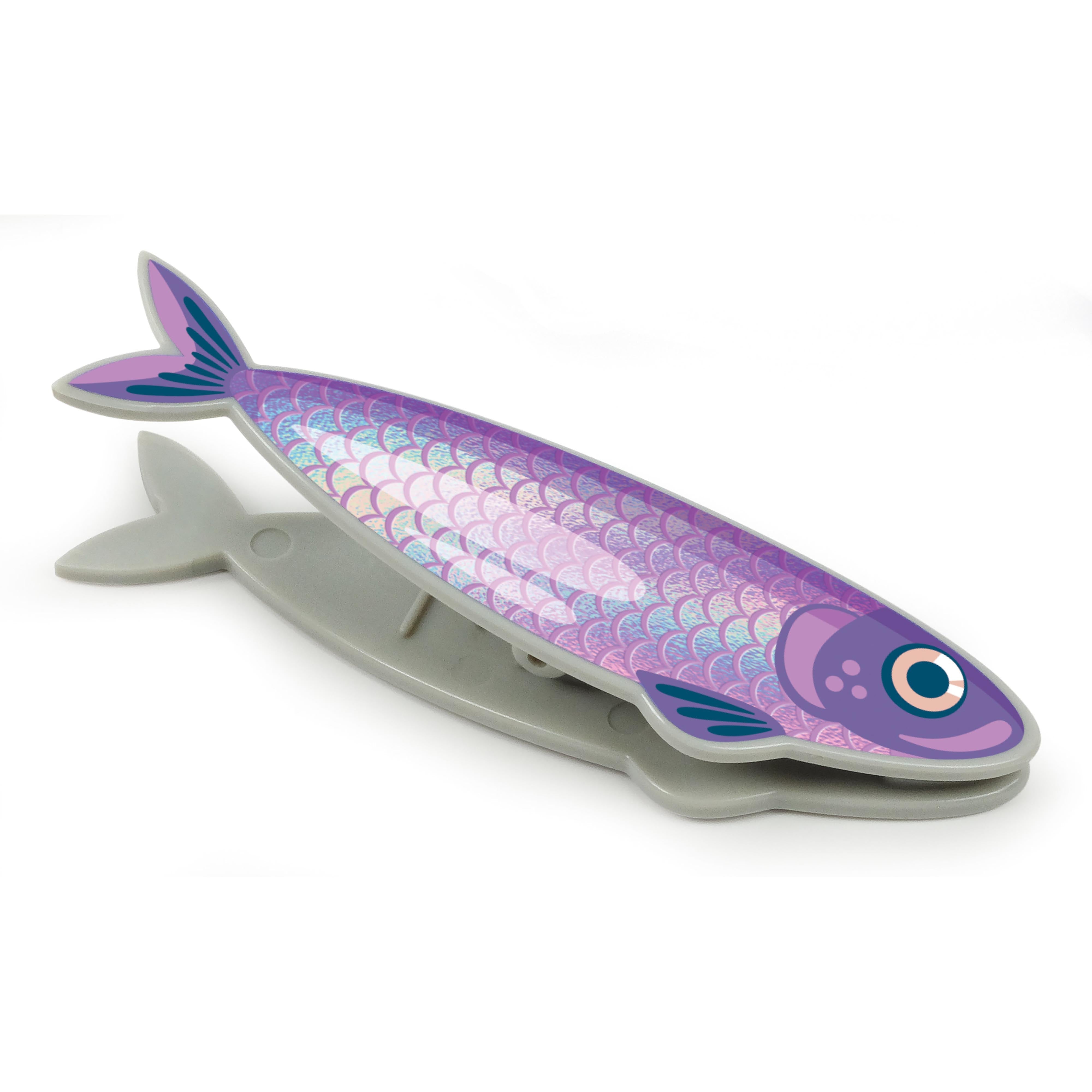 Fred Fish n Clips Bag Clips 4 Piece Set Multi-Coloured