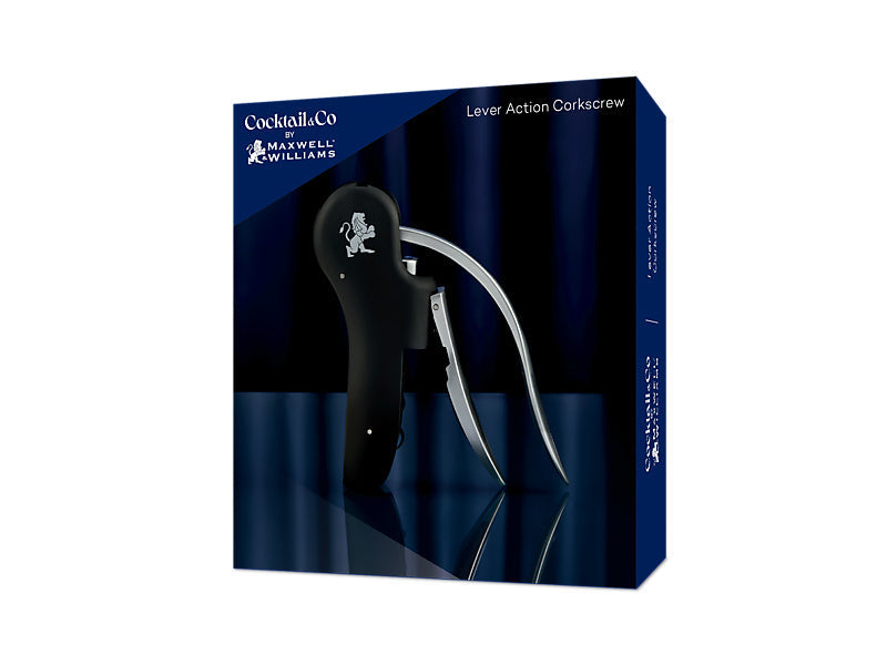 Maxwell & Williams Cocktail & Co Lever Action Corkscrew Black