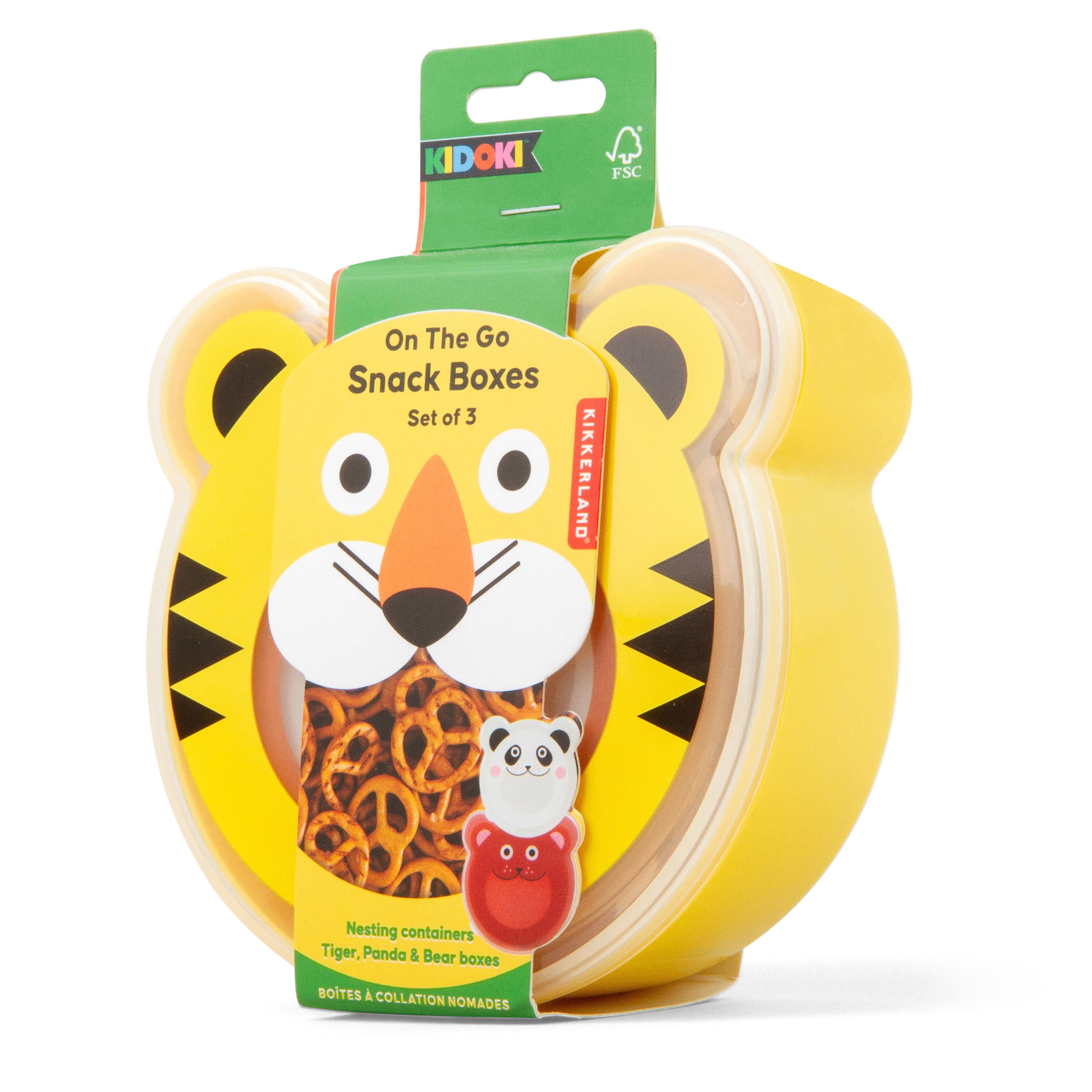Kidoki On the Go Snack Boxes 3 Piece Set Multi-Coloured