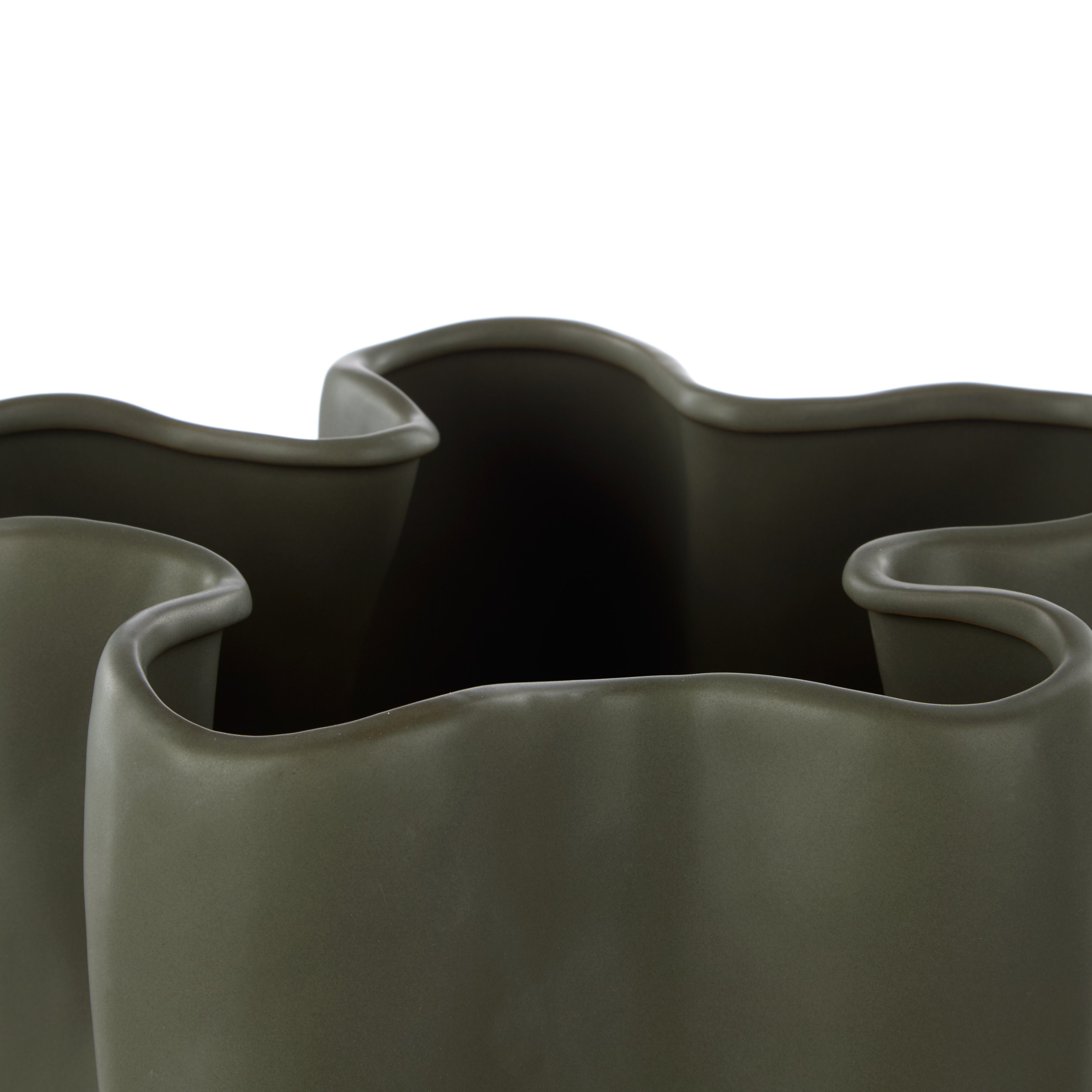 Amalfi Fluid Vase Large Burnt Olive