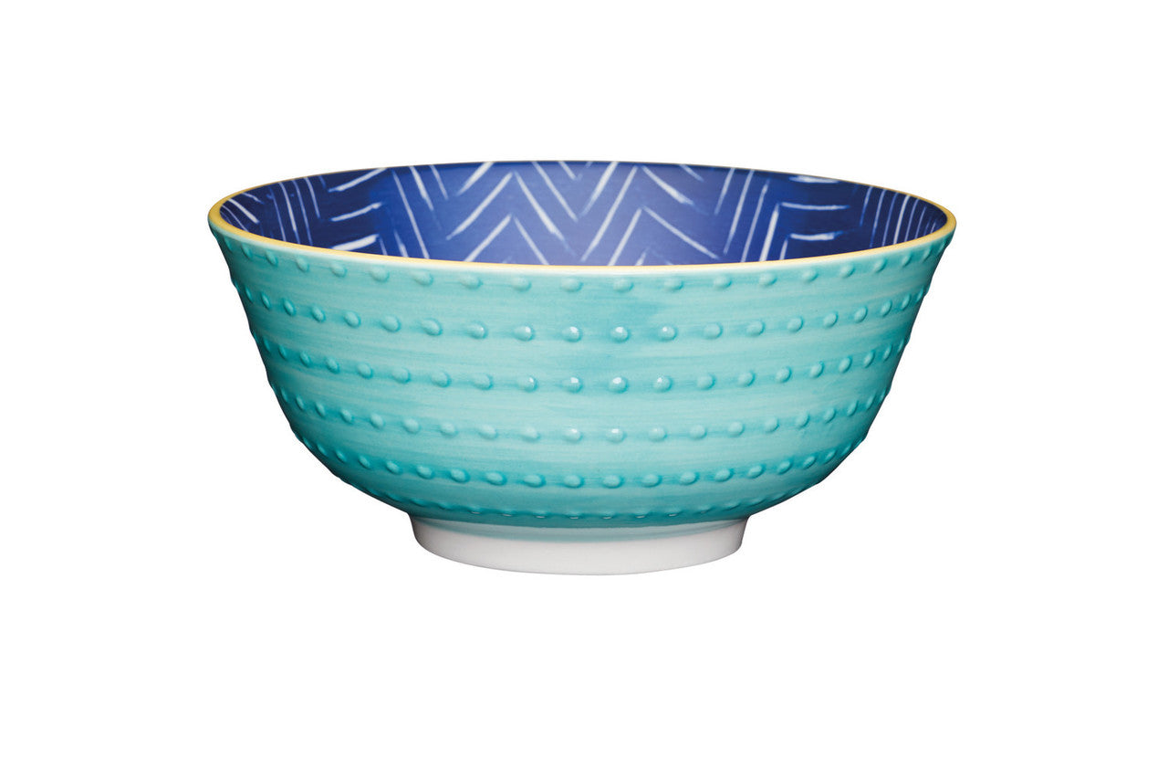 Mikasa Glazed Stoneware Bowl 15.5cm (Leafy Indigo)