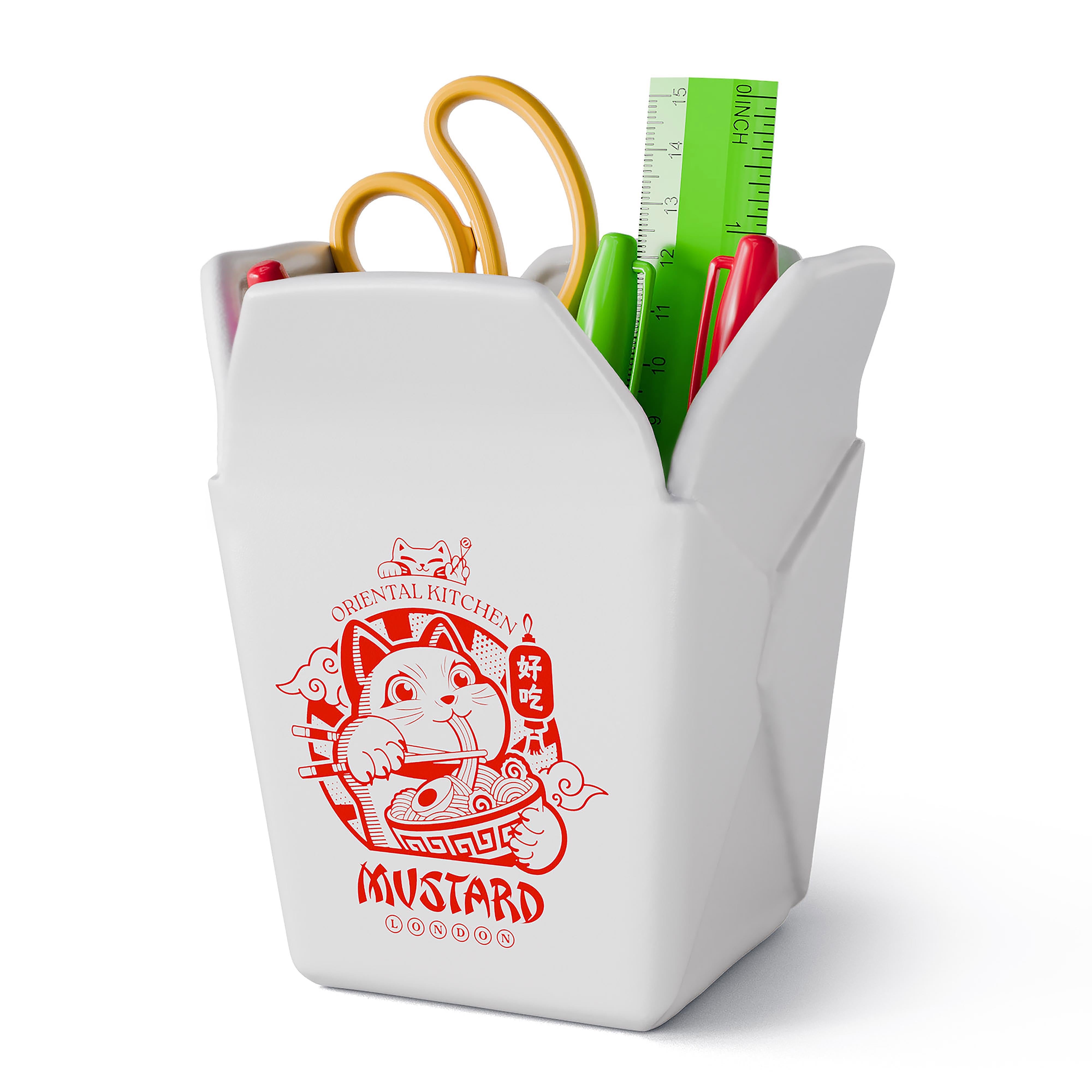 Mustard Takeaway Pen Pot