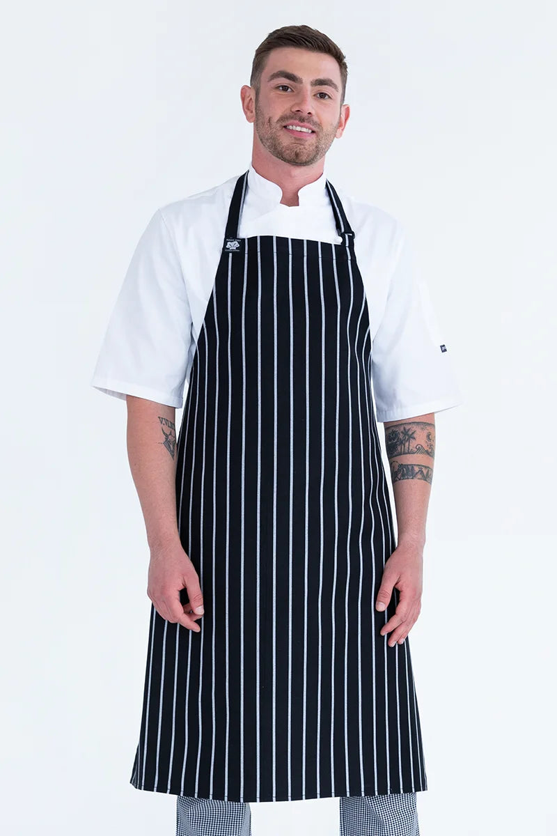 Aussie Chef London Bib Apron - Black/White