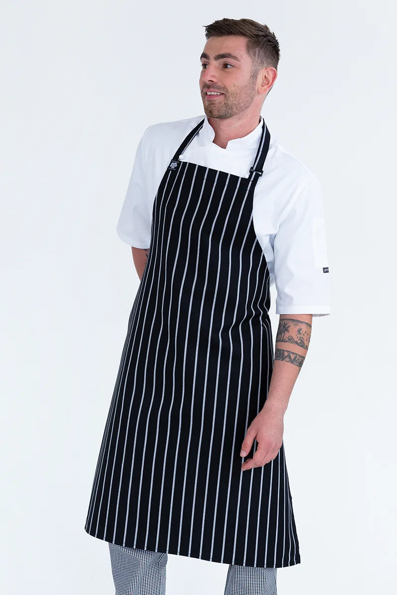 Aussie Chef London Bib Apron - Black/White