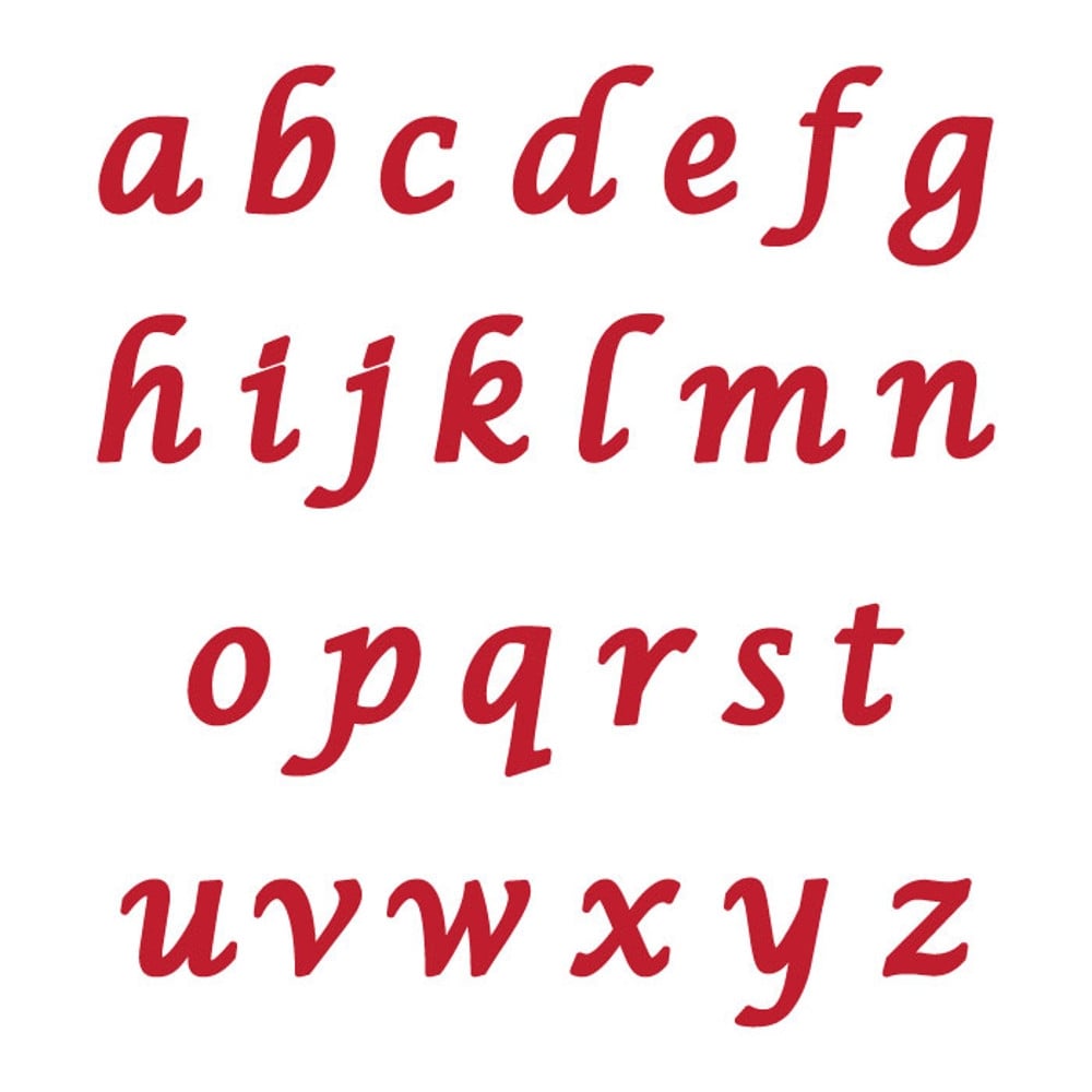 Marvelous Molds Lowercase Calligraphy Flexabet Onlay