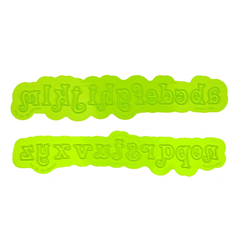 Marvelous Molds Lowercase Swirly Flexabet Onlay